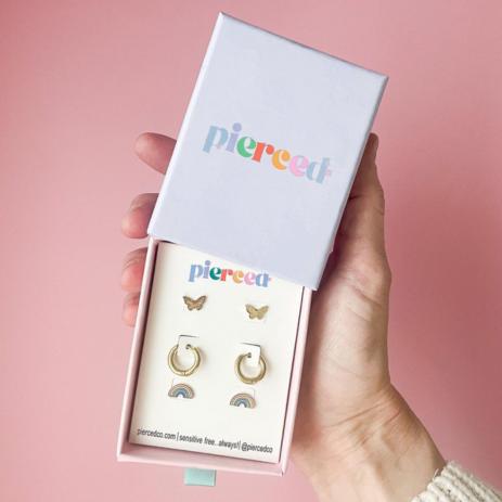 Flat screwback, huggies & clip on earrings that are hypoallergenic and great for sensitive ears. Made of medical grade stainless steel.