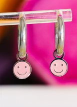 Silver Smiley Charms