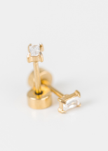 Trinity Ball Screw Back Earrings