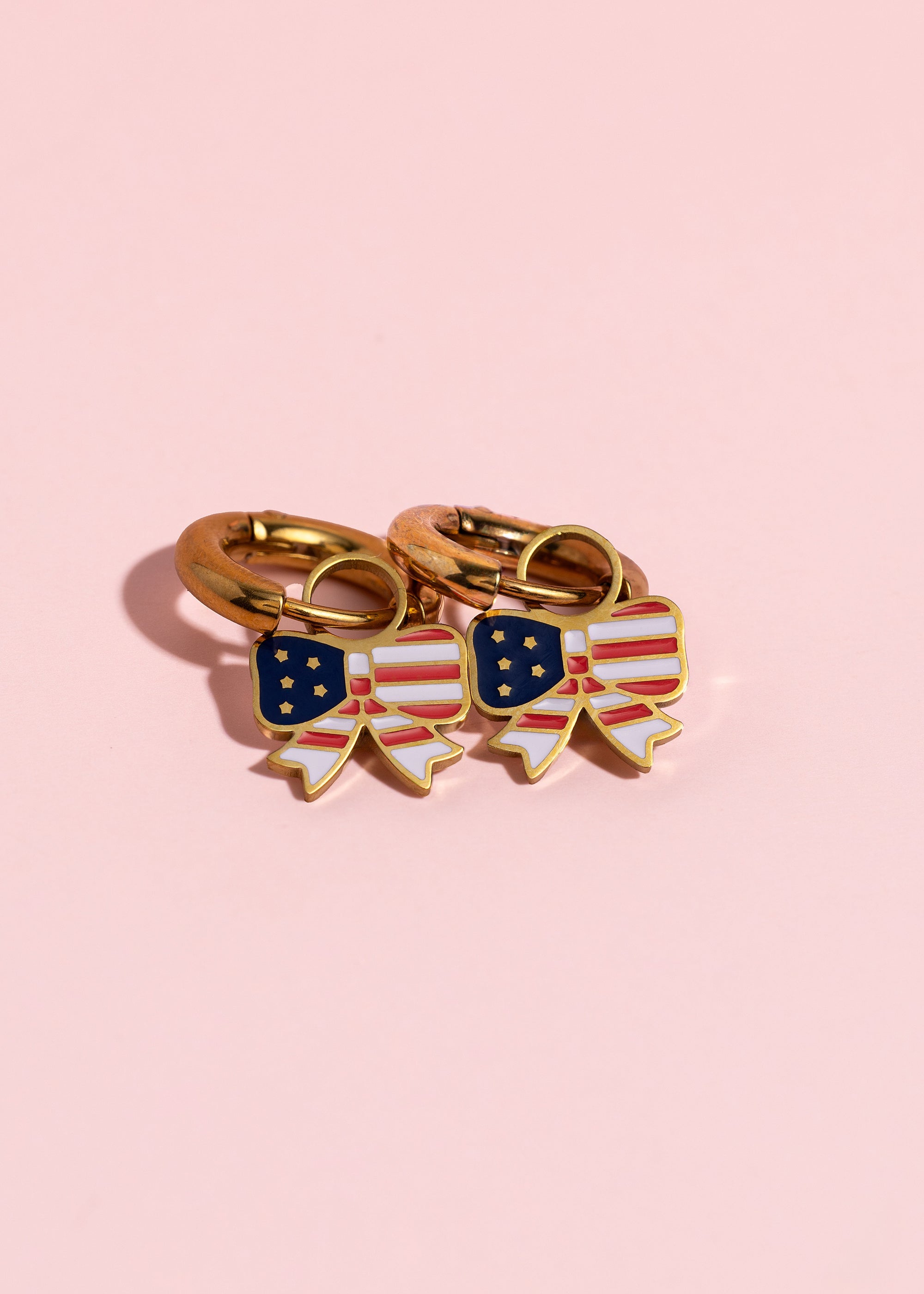American Flag Bow Charms