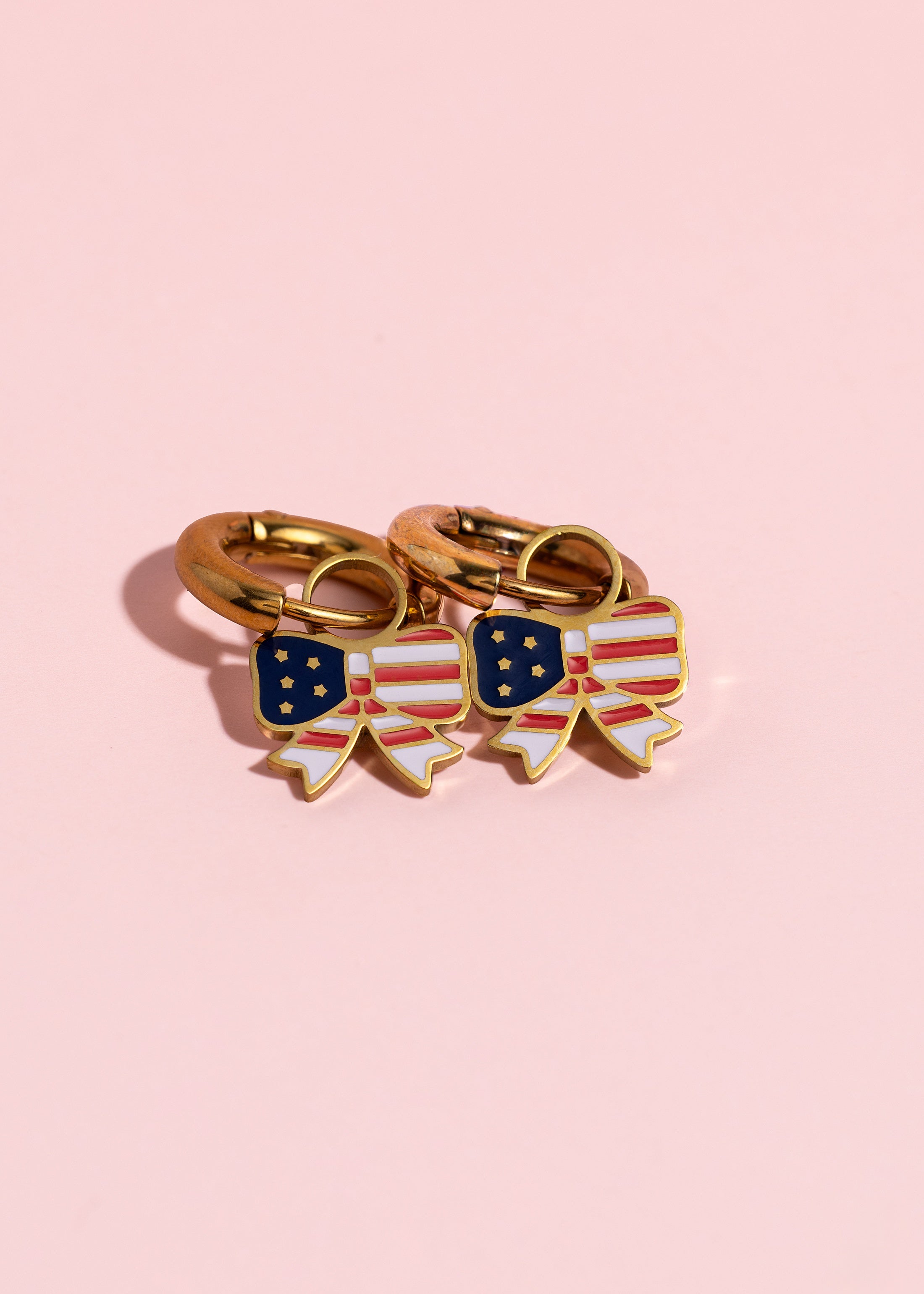 American Flag Bow Charms
