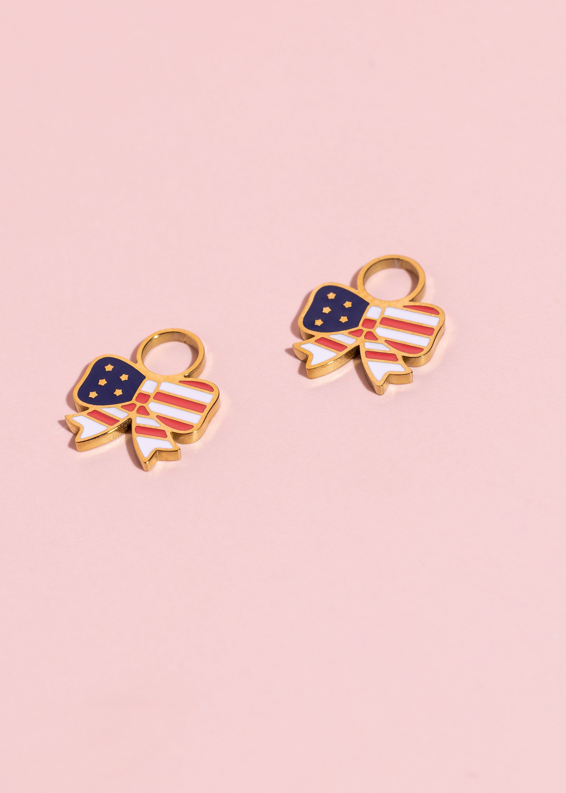 American Flag Bow Charms