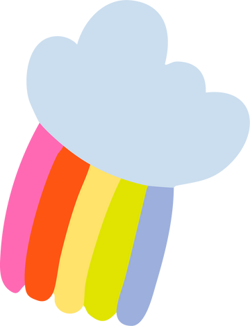 Colorful spatula set with a blue handle on a white background