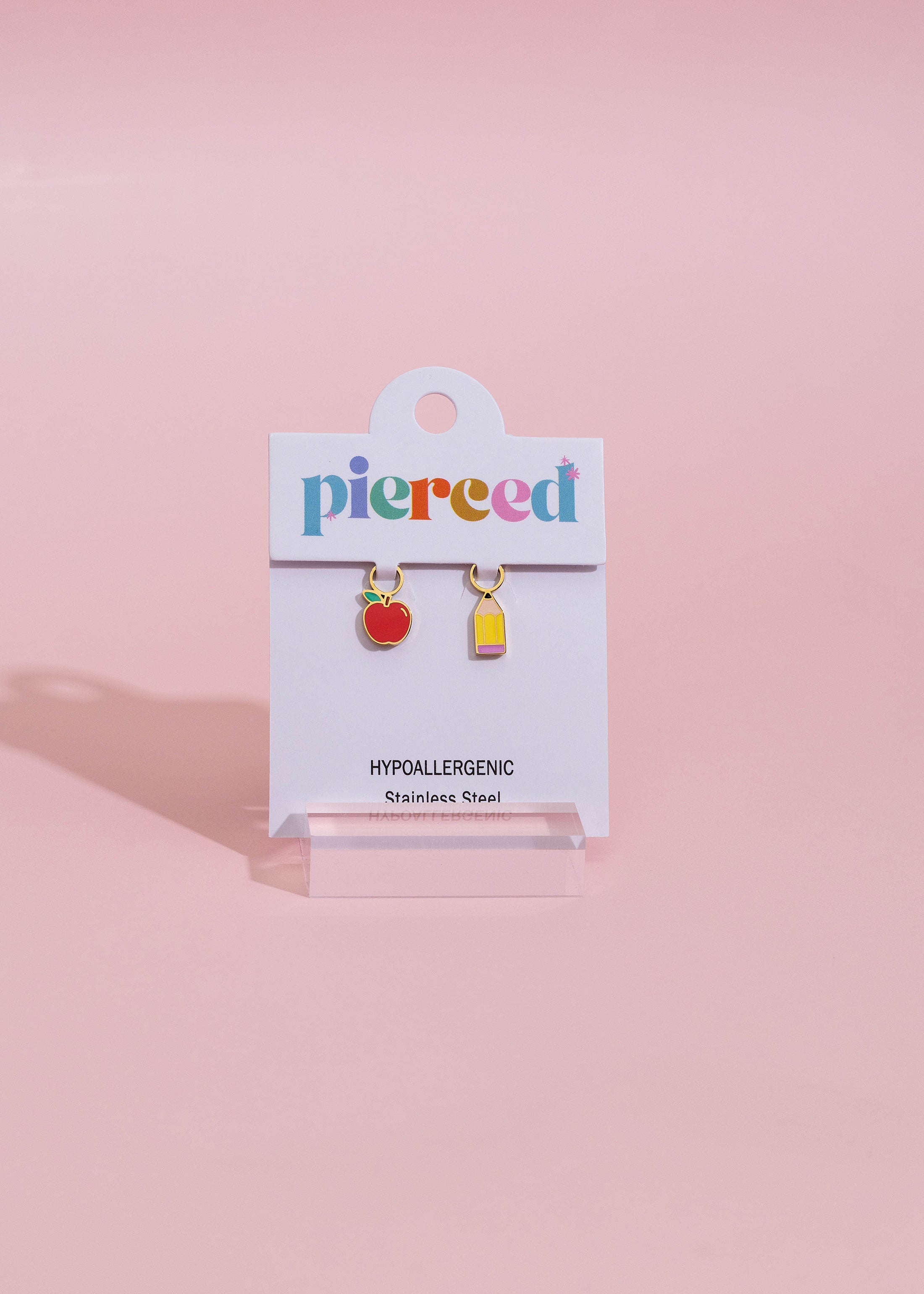 Apple and Pencil Charm