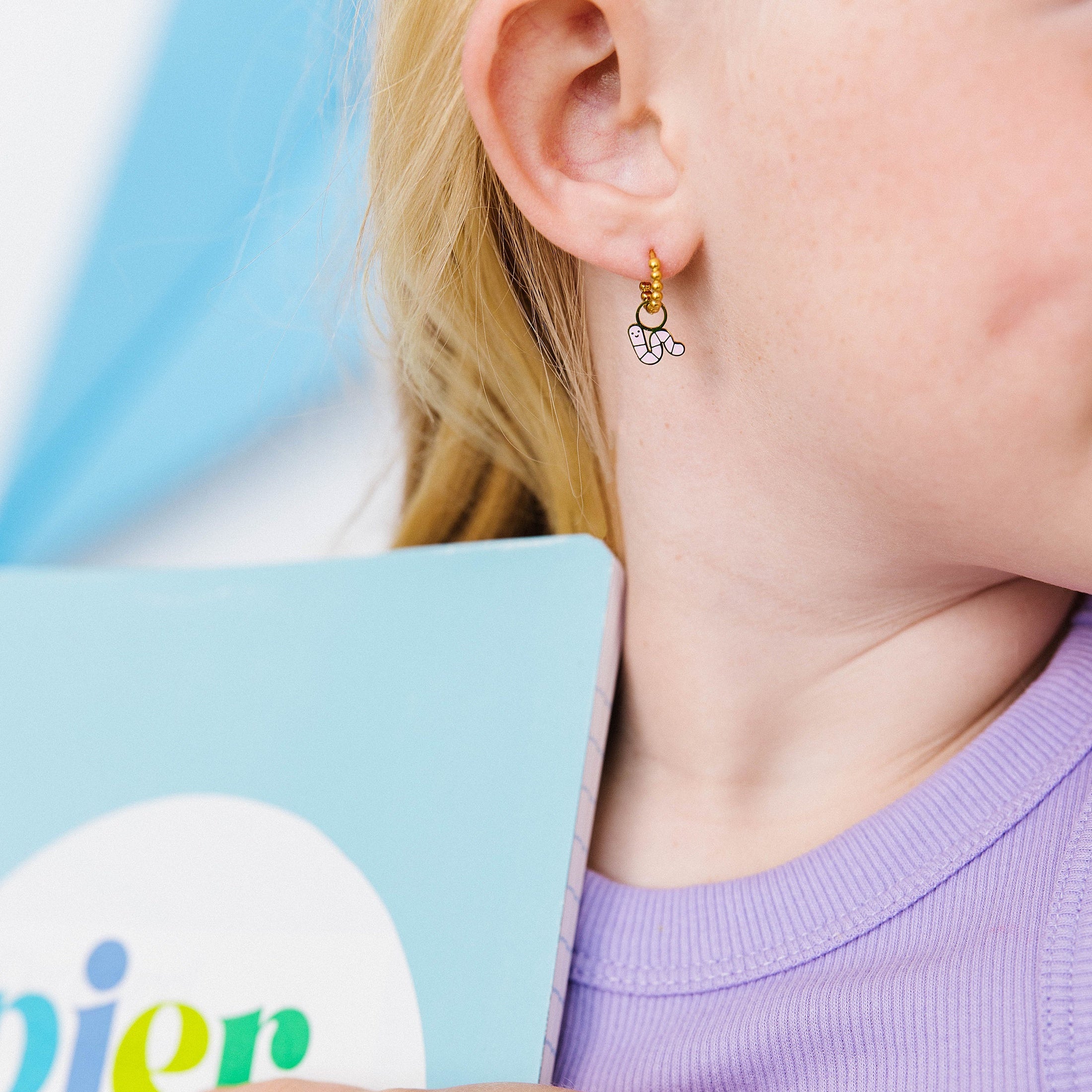 Book Worm Charm