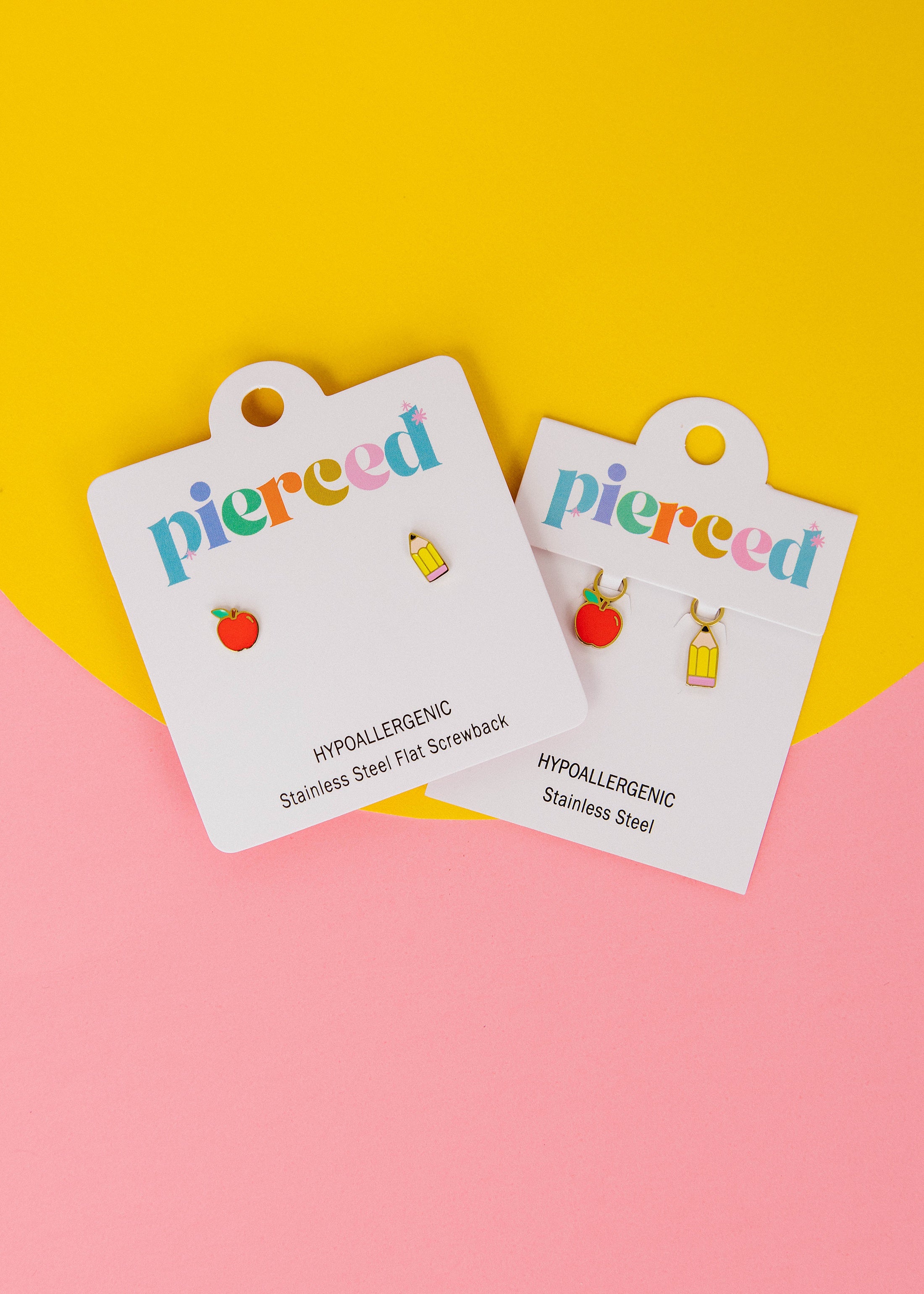 Apple and Pencil Charm