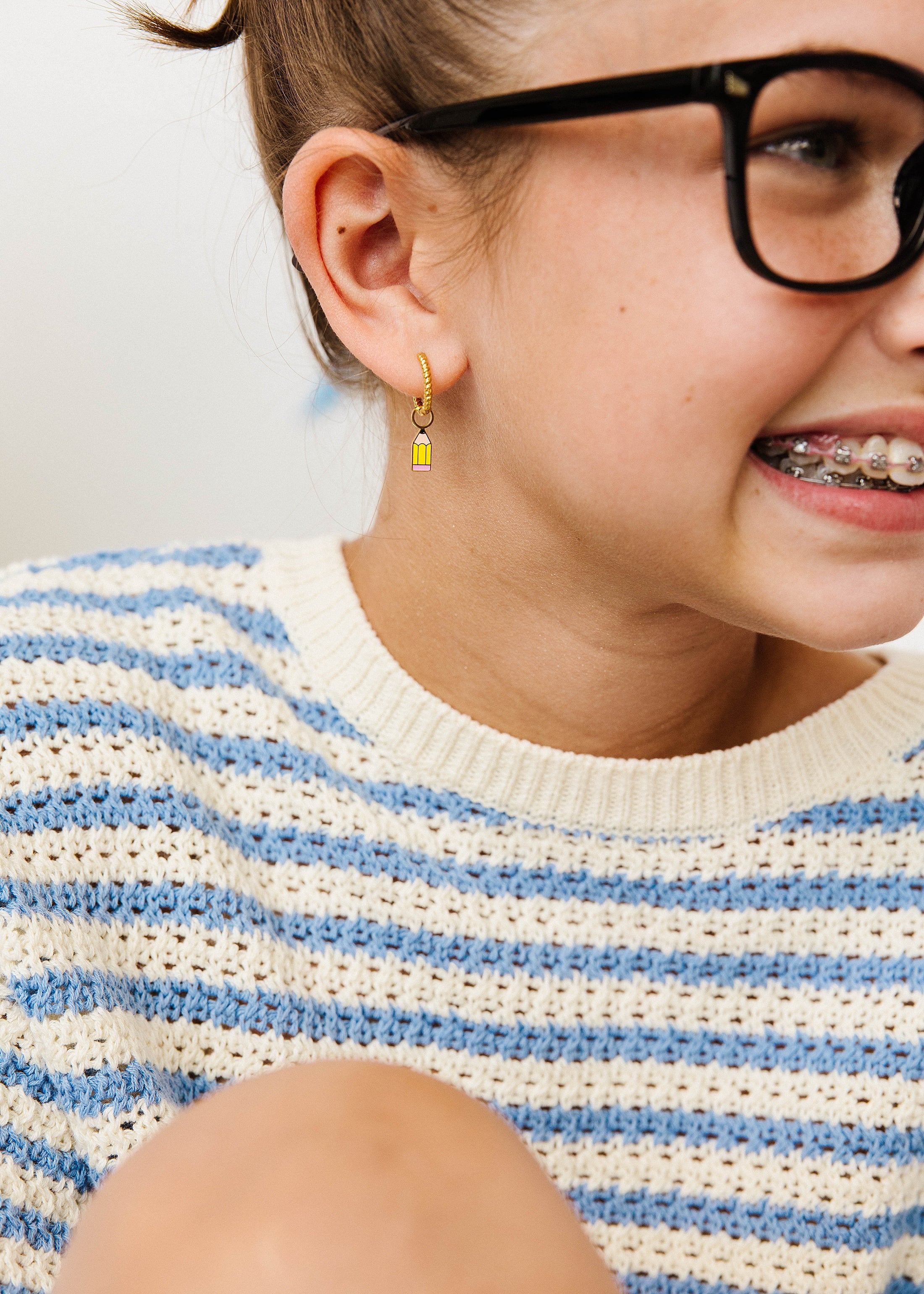Apple and Pencil Charm