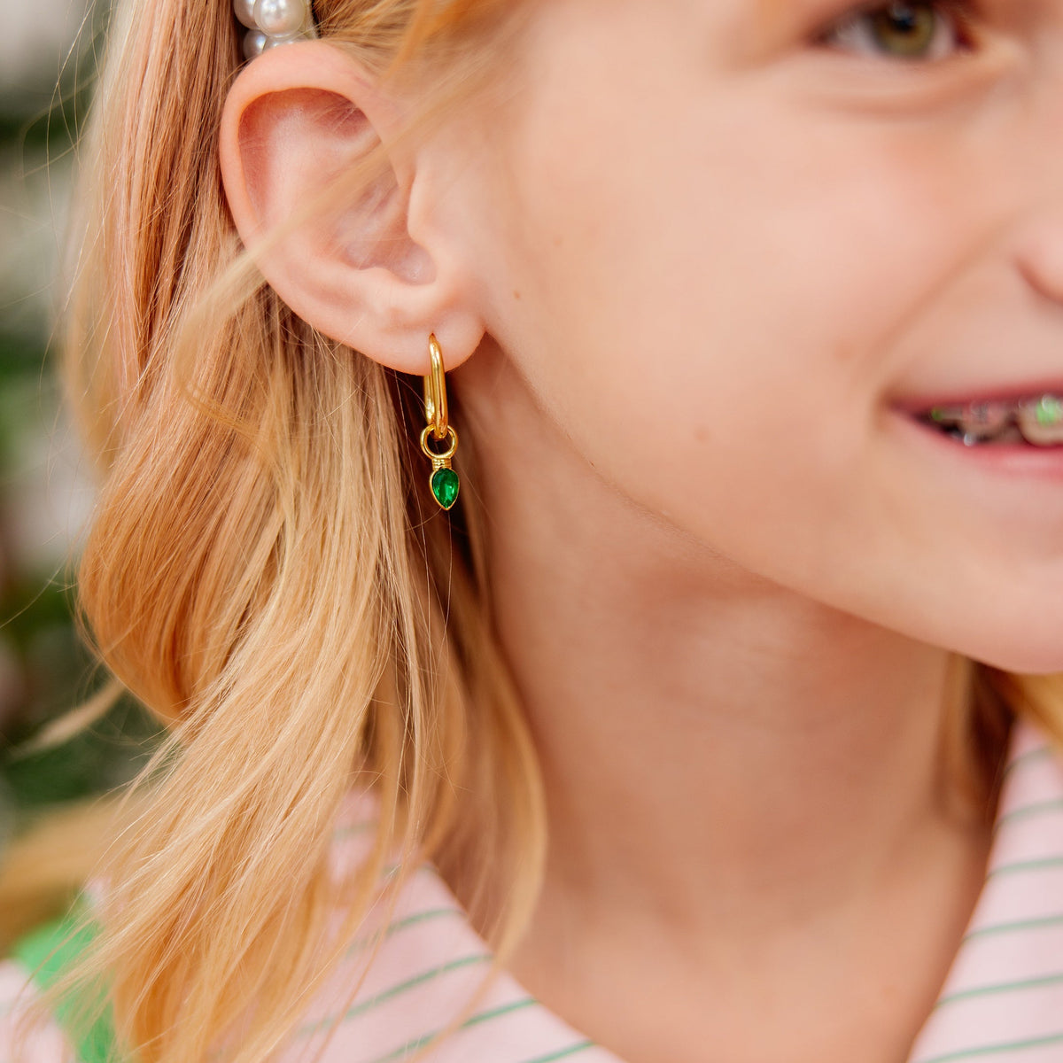 Green Holiday Lights Charm