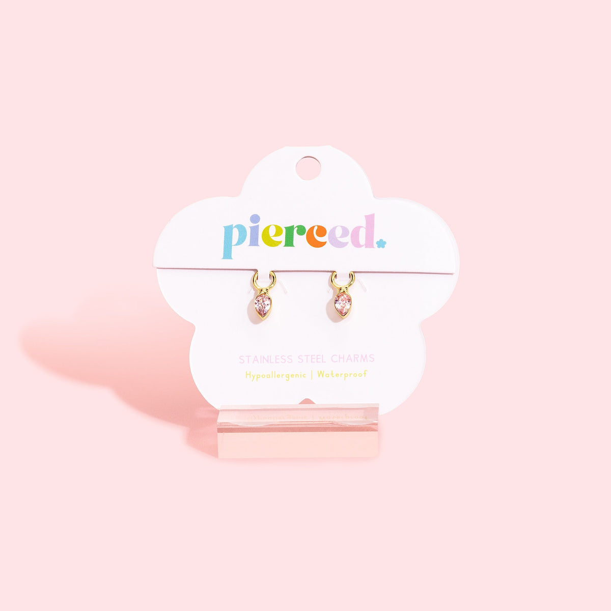 Pink Holiday Lights Charm