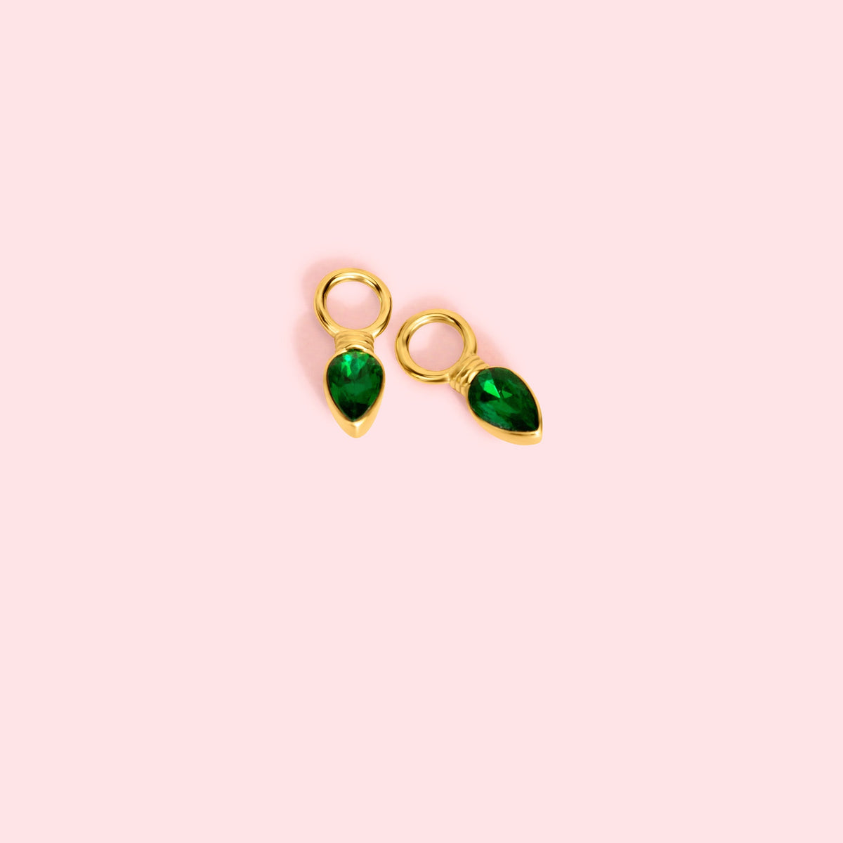 Green Holiday Lights Charm