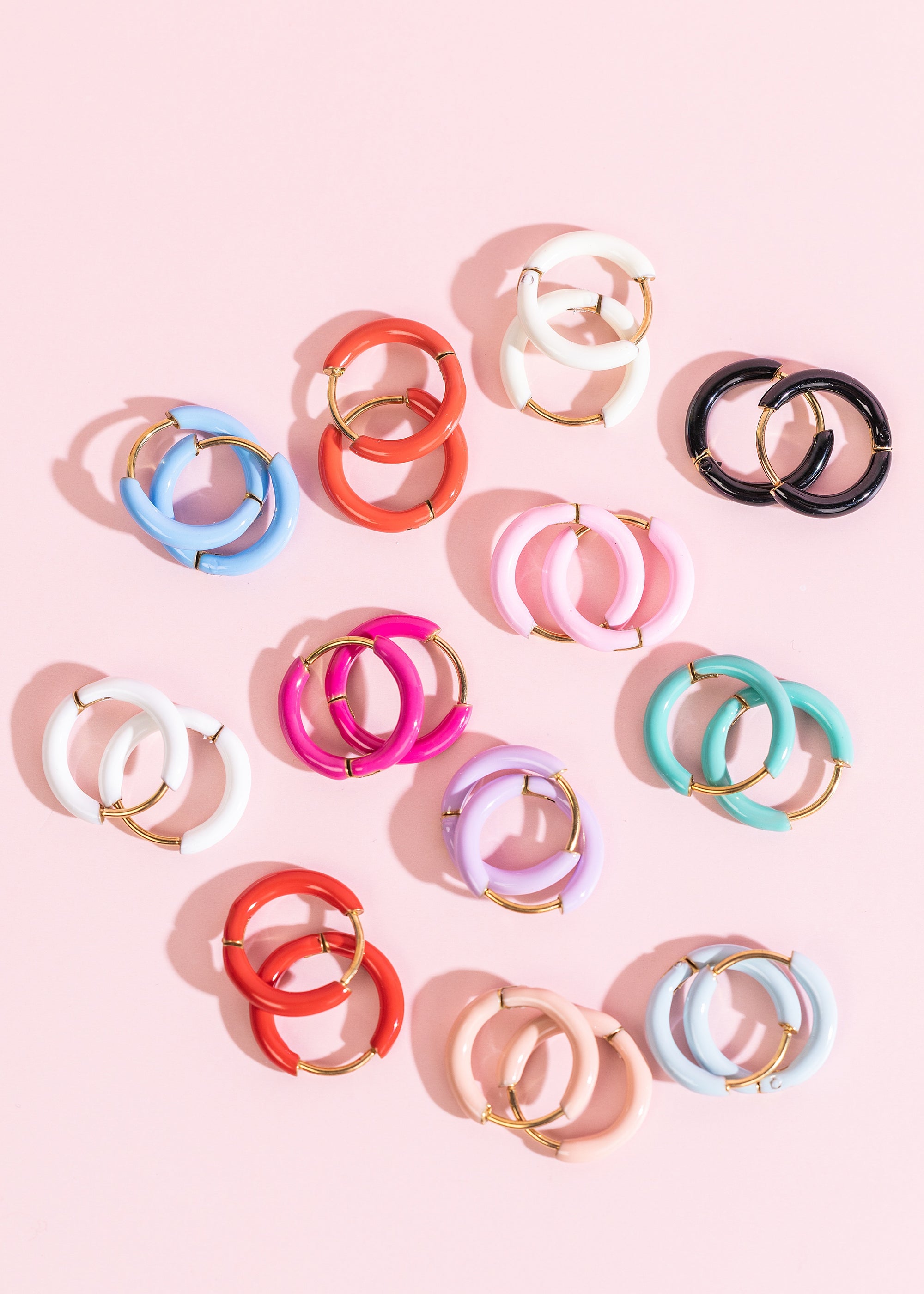 Colored Huggies Earrings