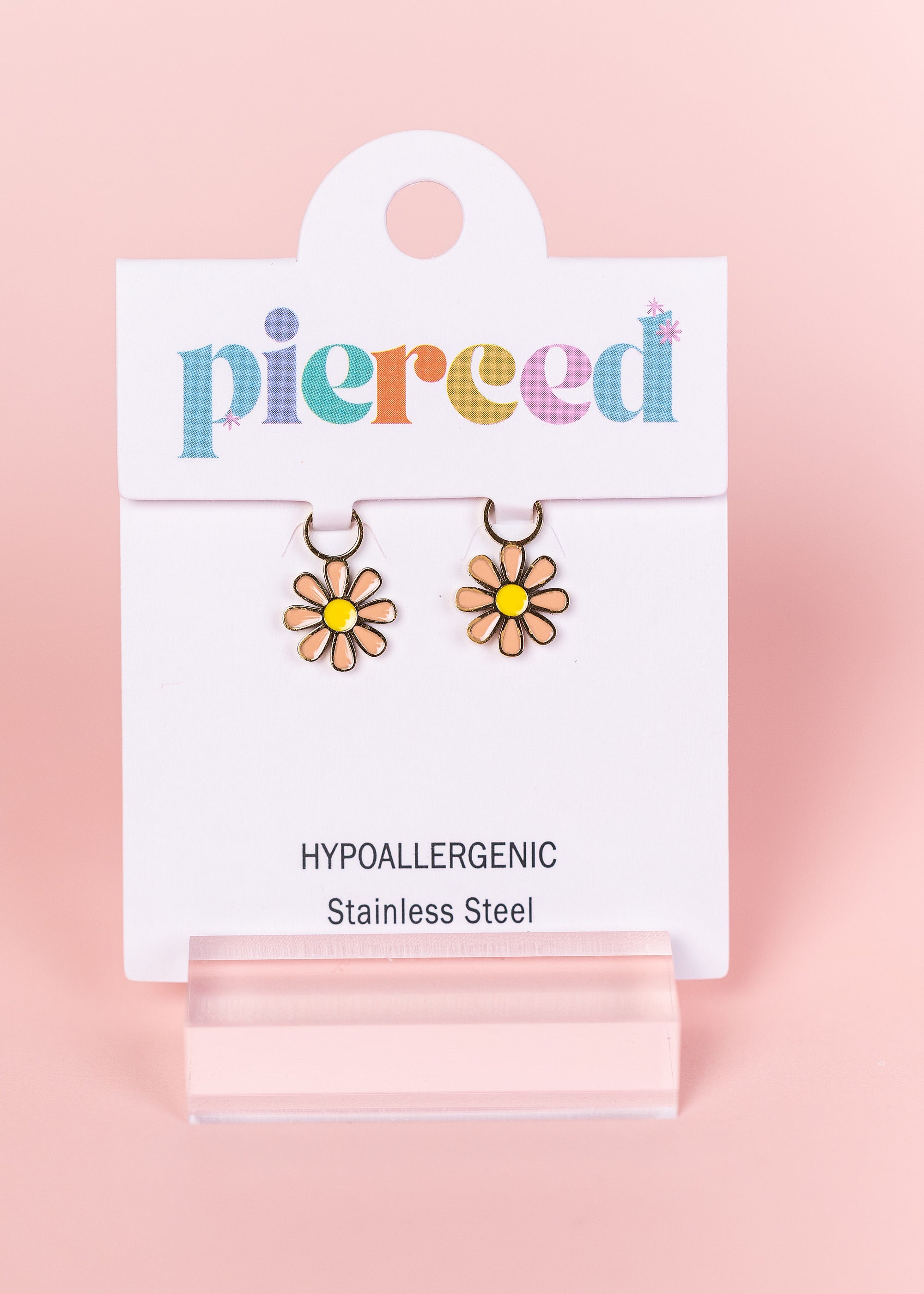 Peach Daisy Charms