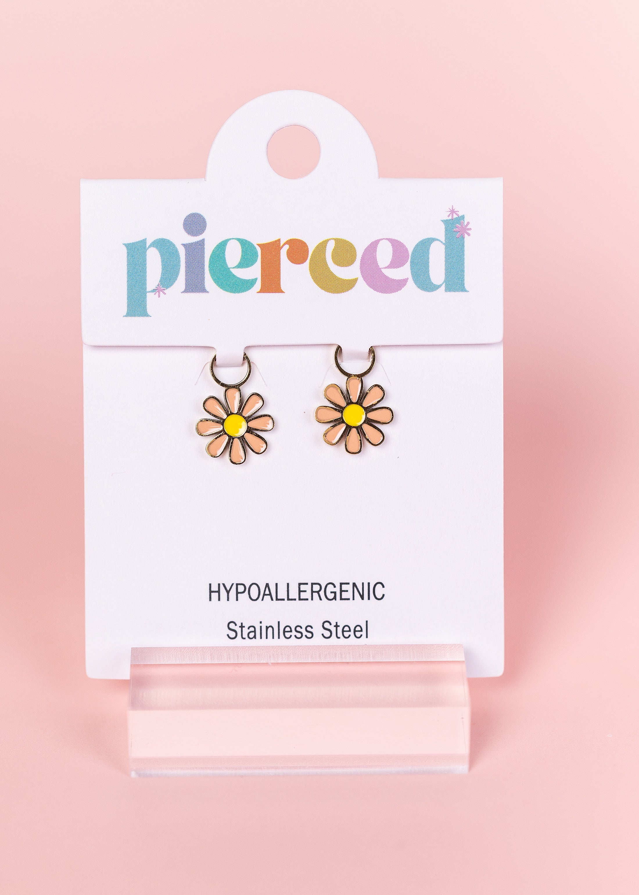 Peach Daisy Charms