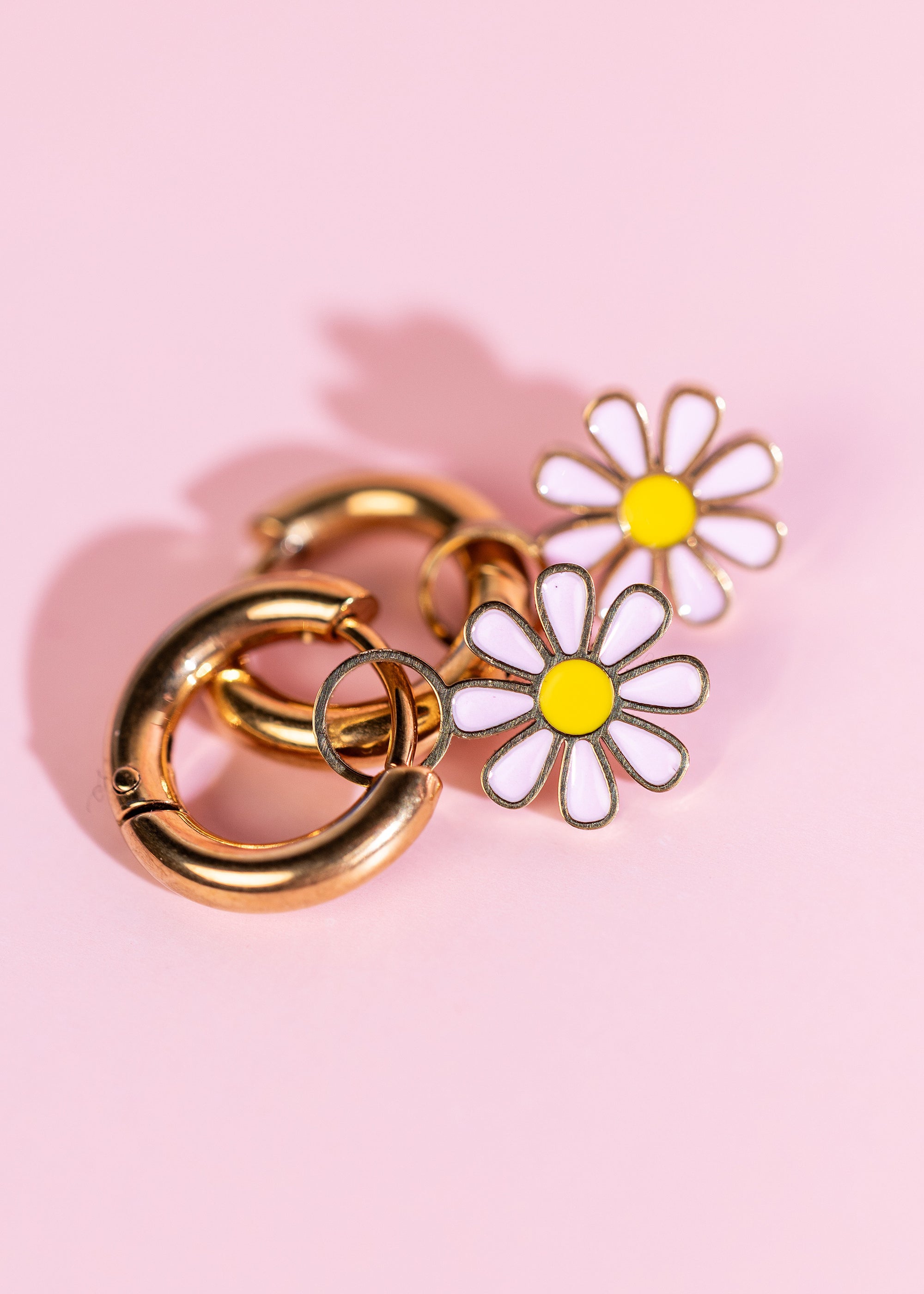 Baby Pink Daisy Charms