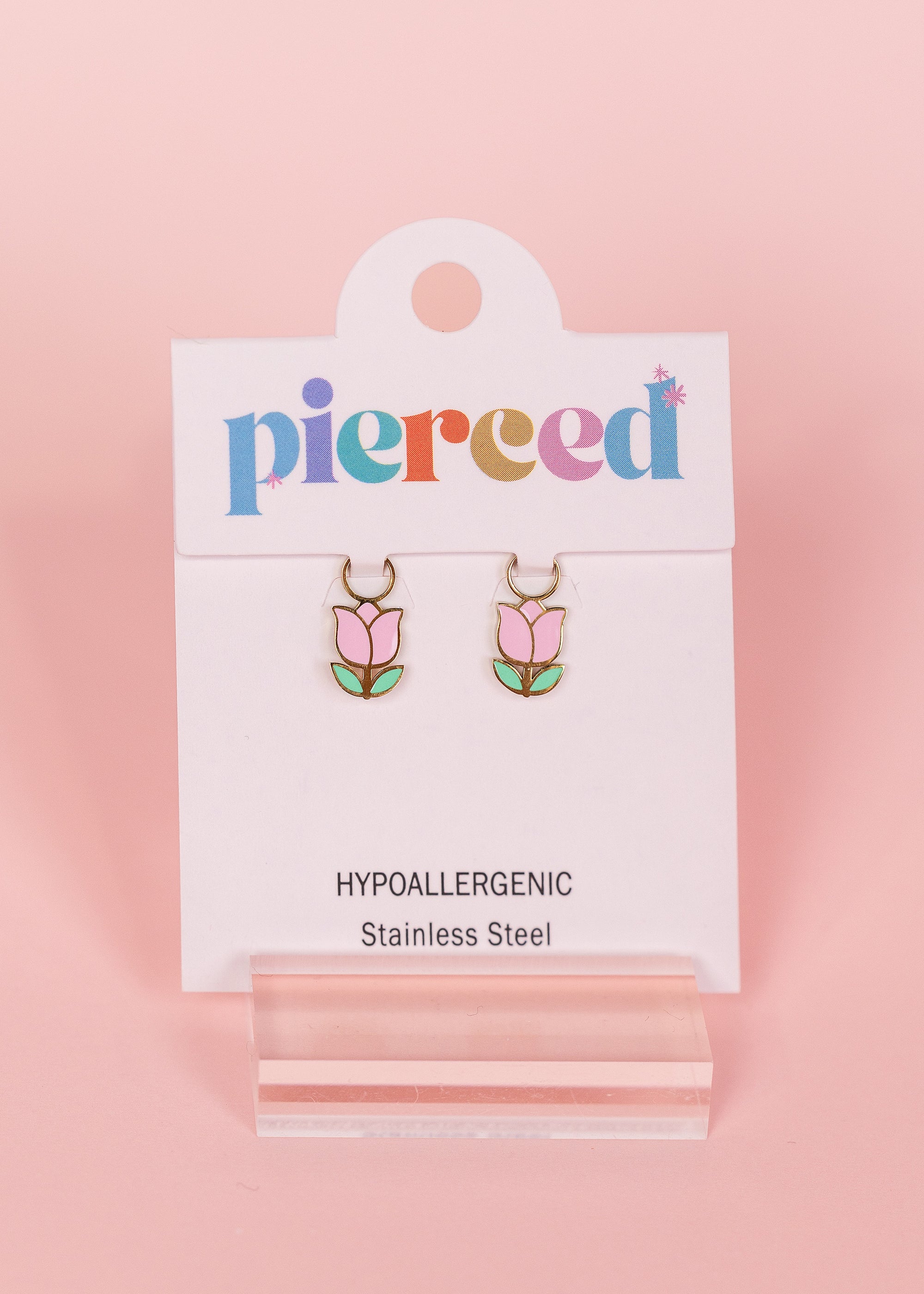 Pink Tulip Charms