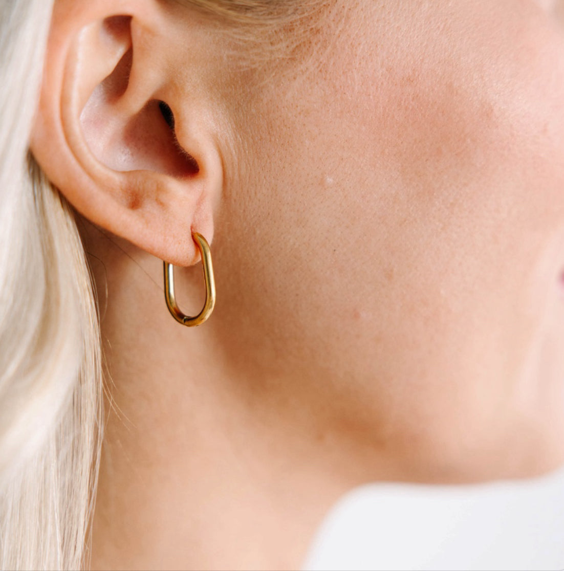 Pierced Co Gold Huggies Child Earrings | The Baby Cubby 14mm