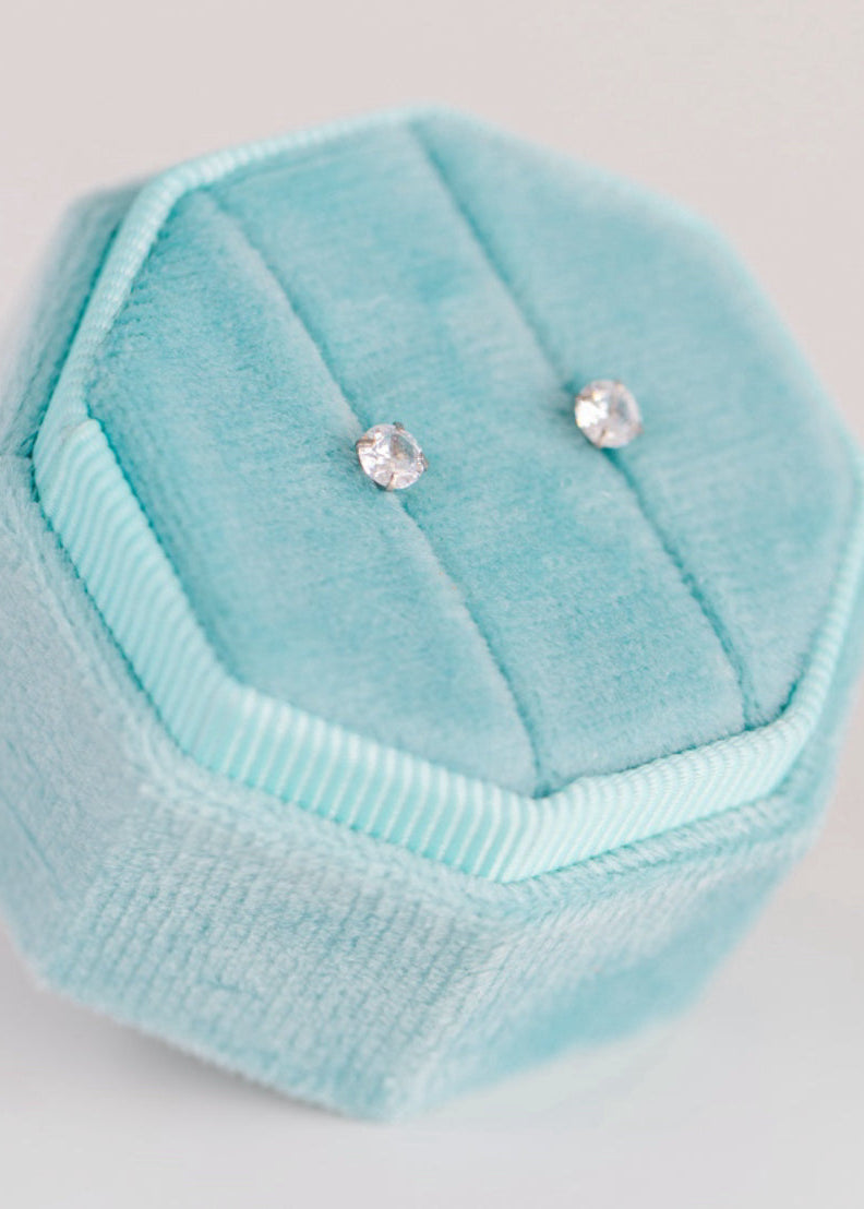 Silver April Birthstone (Diamond)