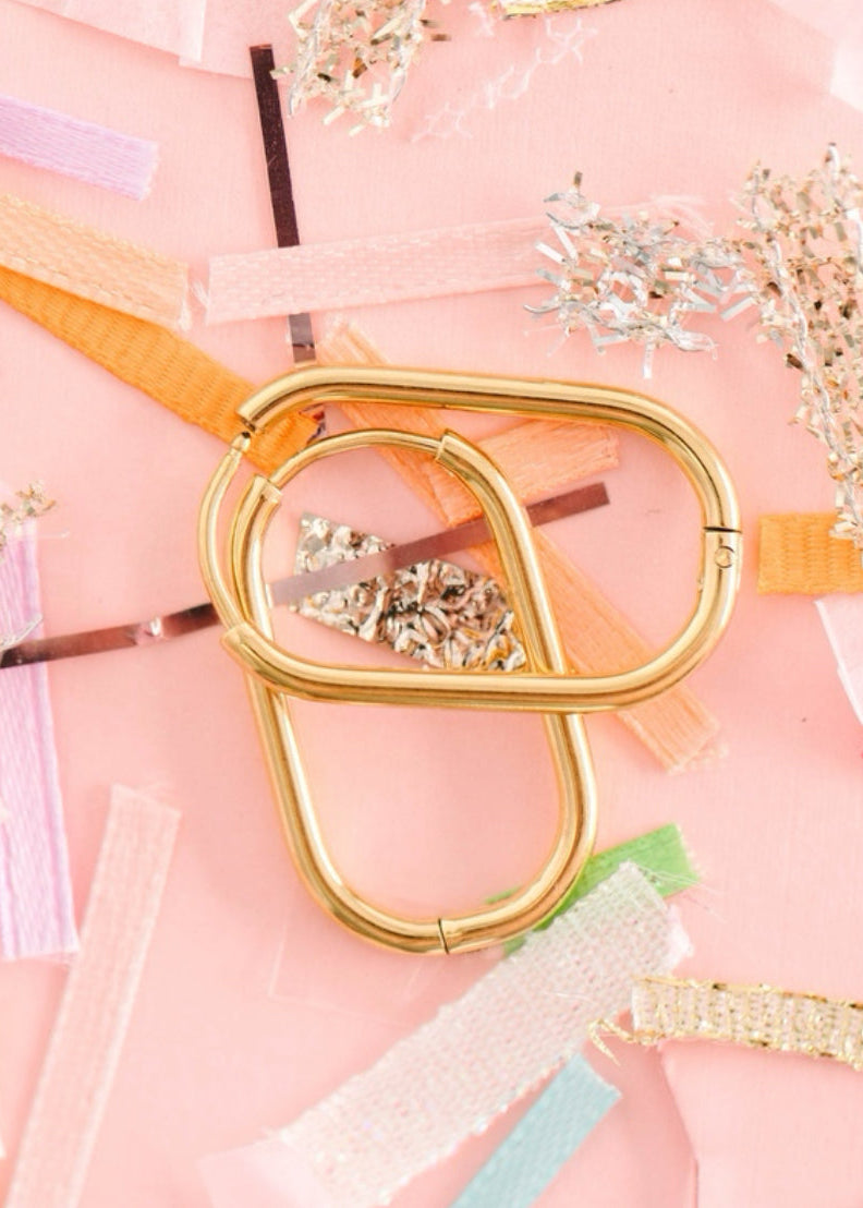Two Rectangle Gold Huggies
