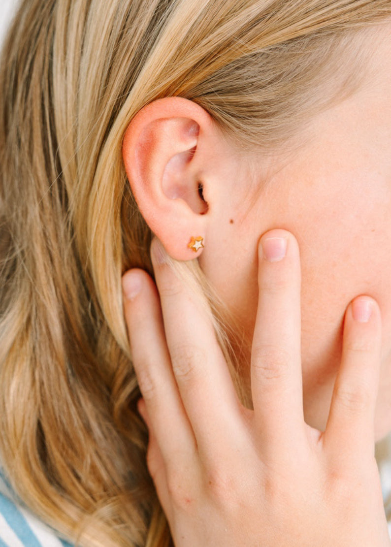 Moon/Star Opals Earring