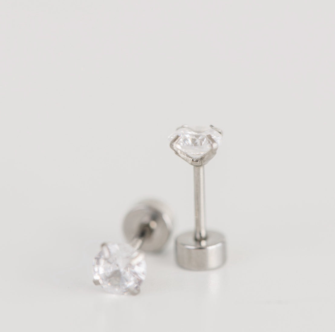 Silver April Birthstone (Diamond)