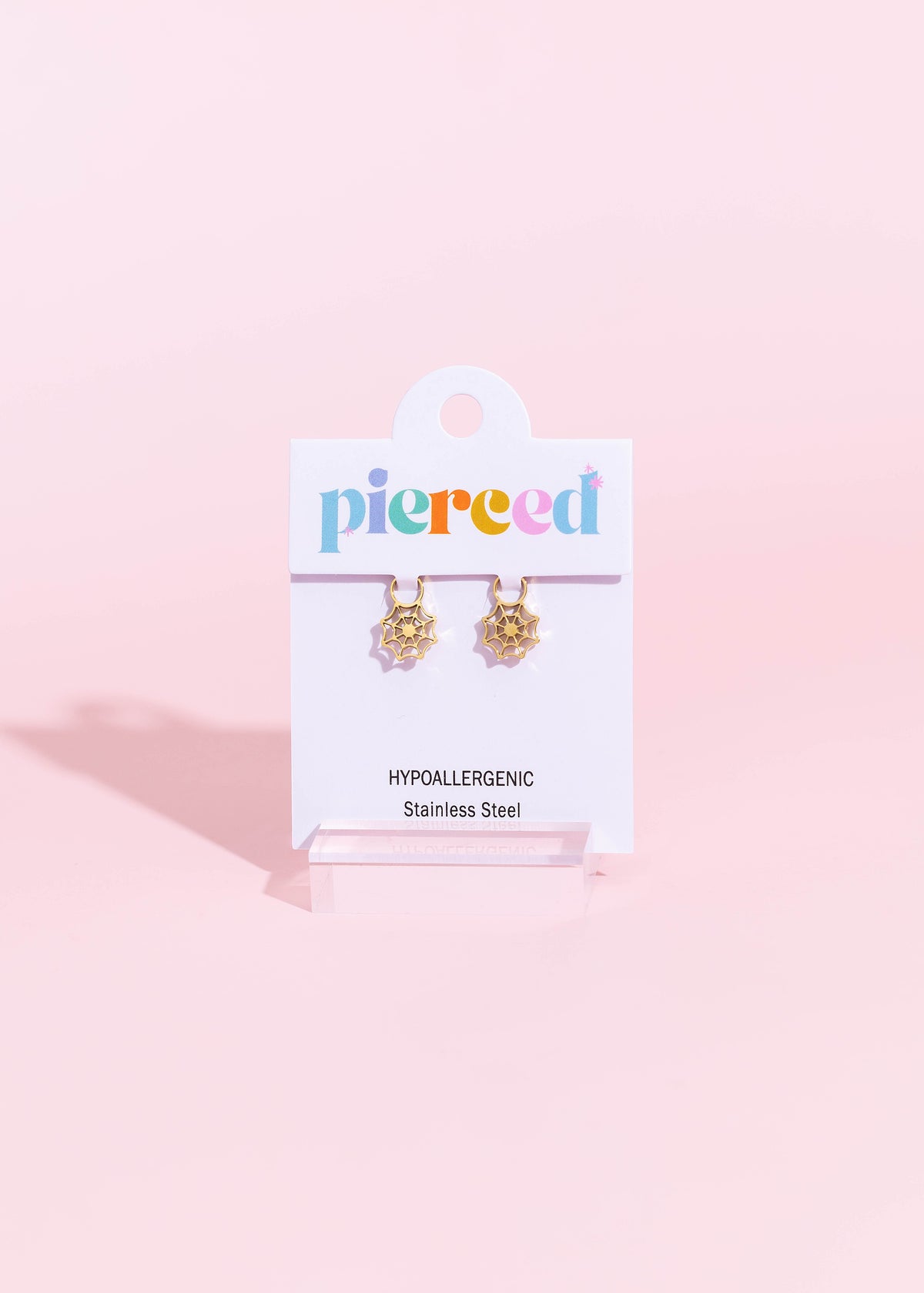 Gold Spider Web Charms