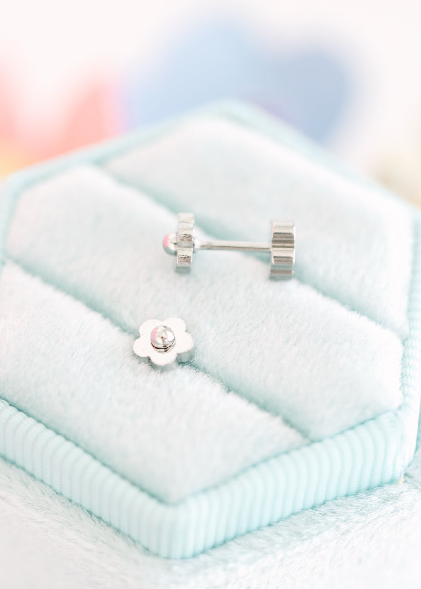 Tiny Silver Classic Flower