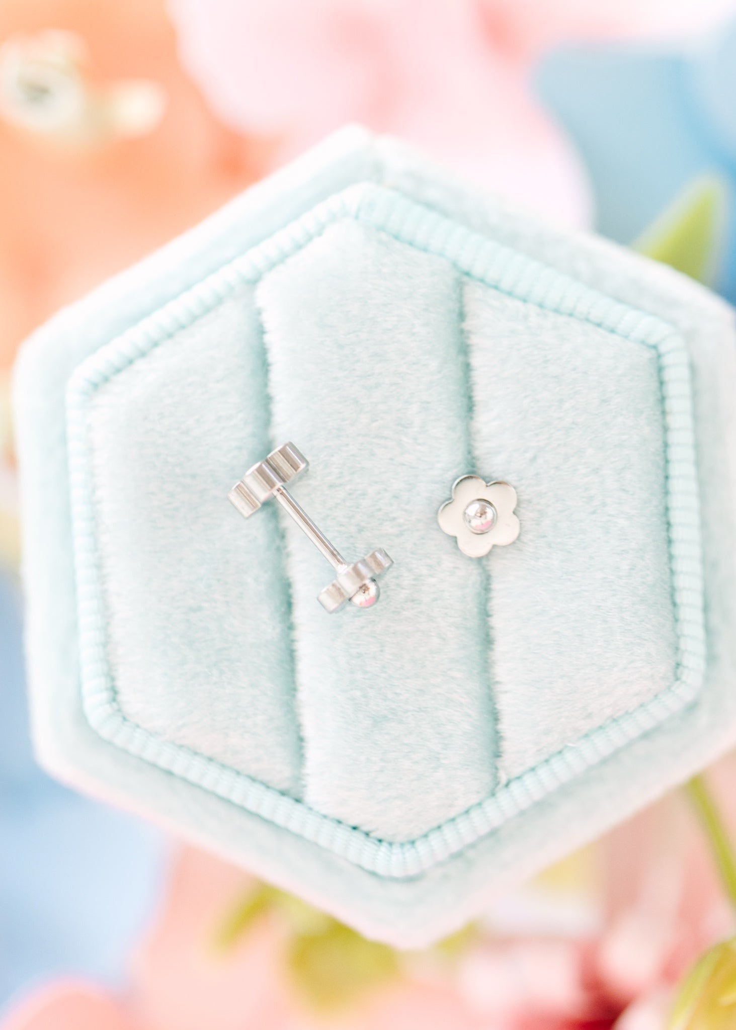 Tiny Silver Classic Flower