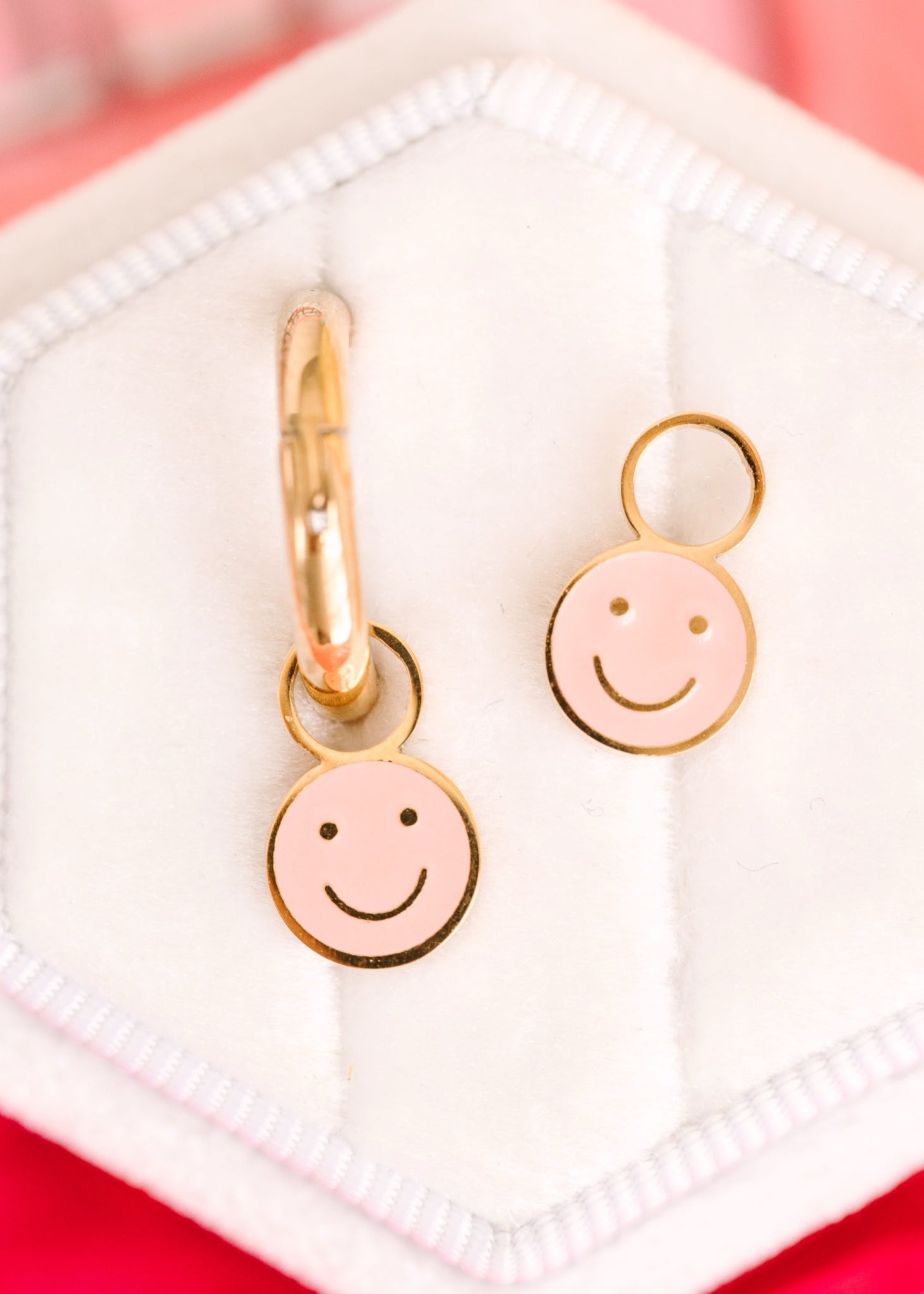 Pink Smiley Charms