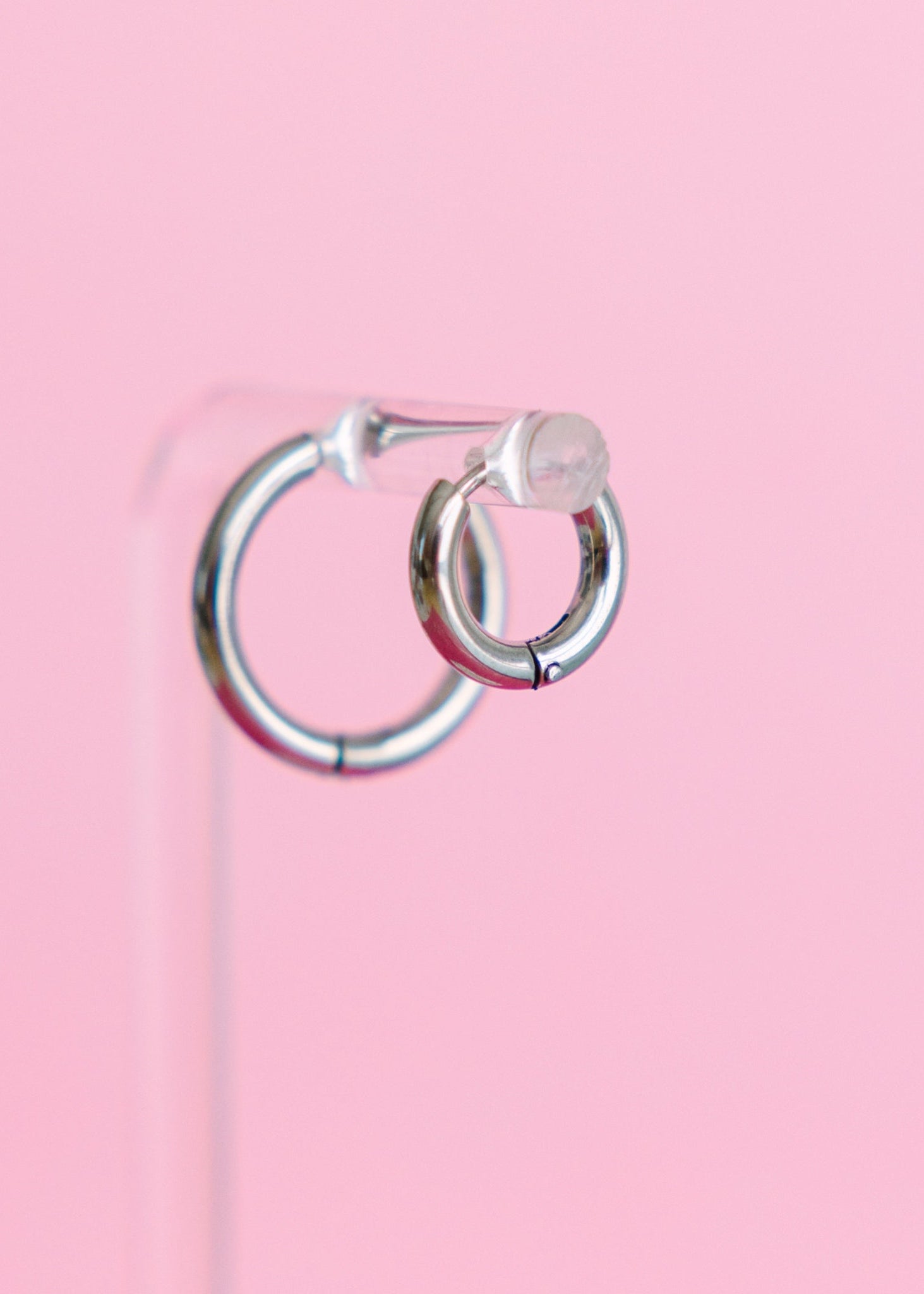 Silver Huggies Earrings