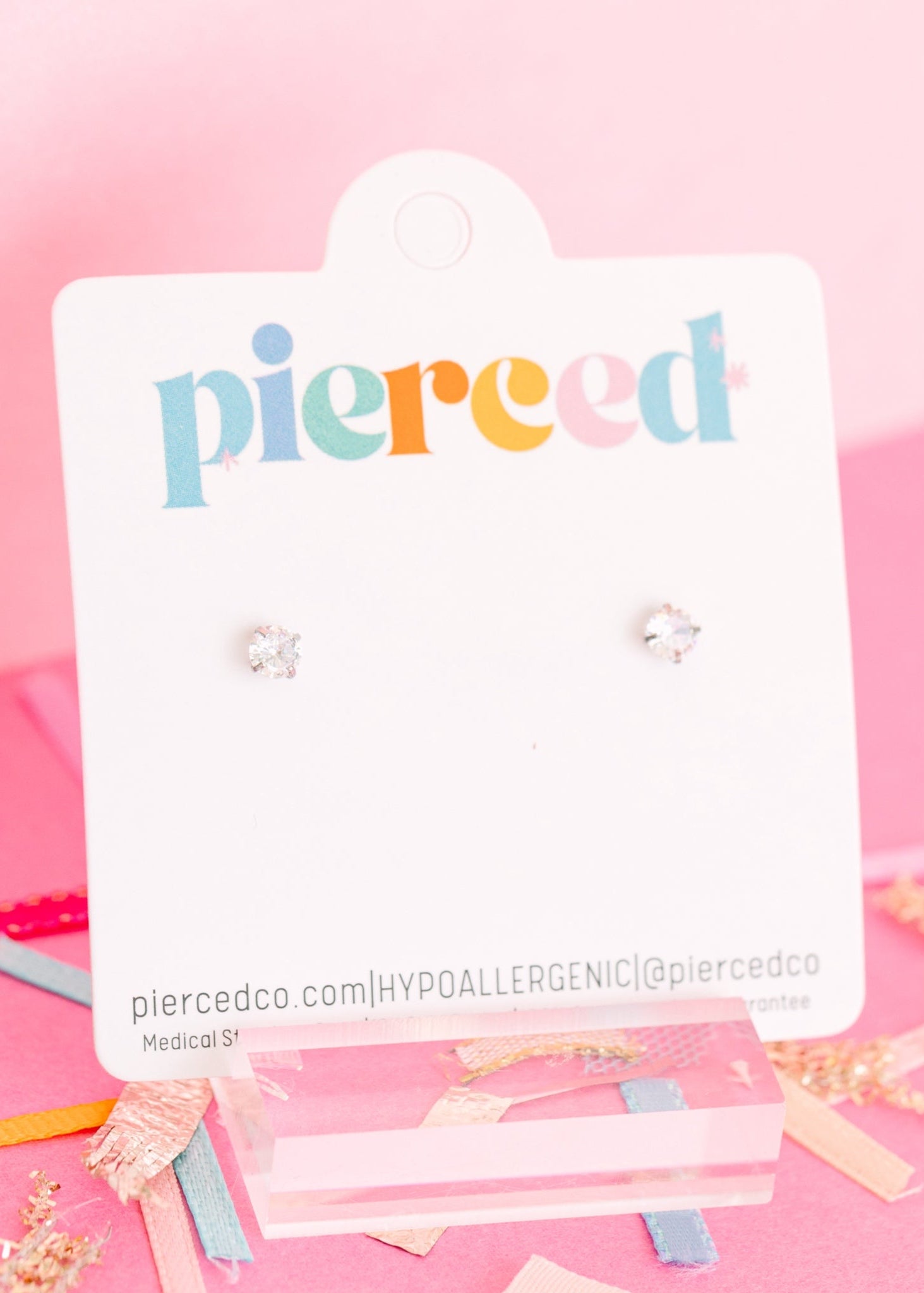 Silver April Birthstone (Diamond)