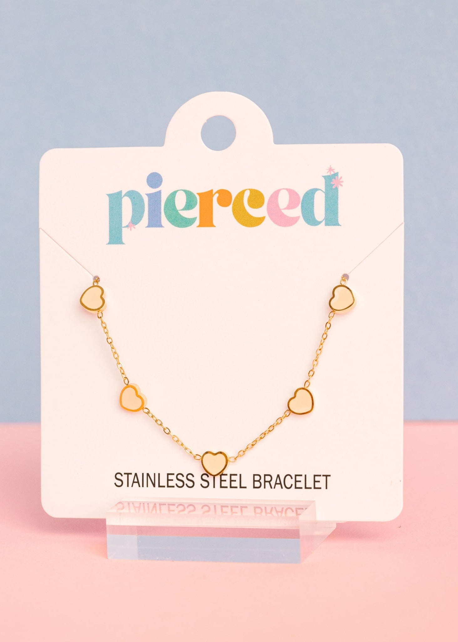 Peach Heart Bracelet