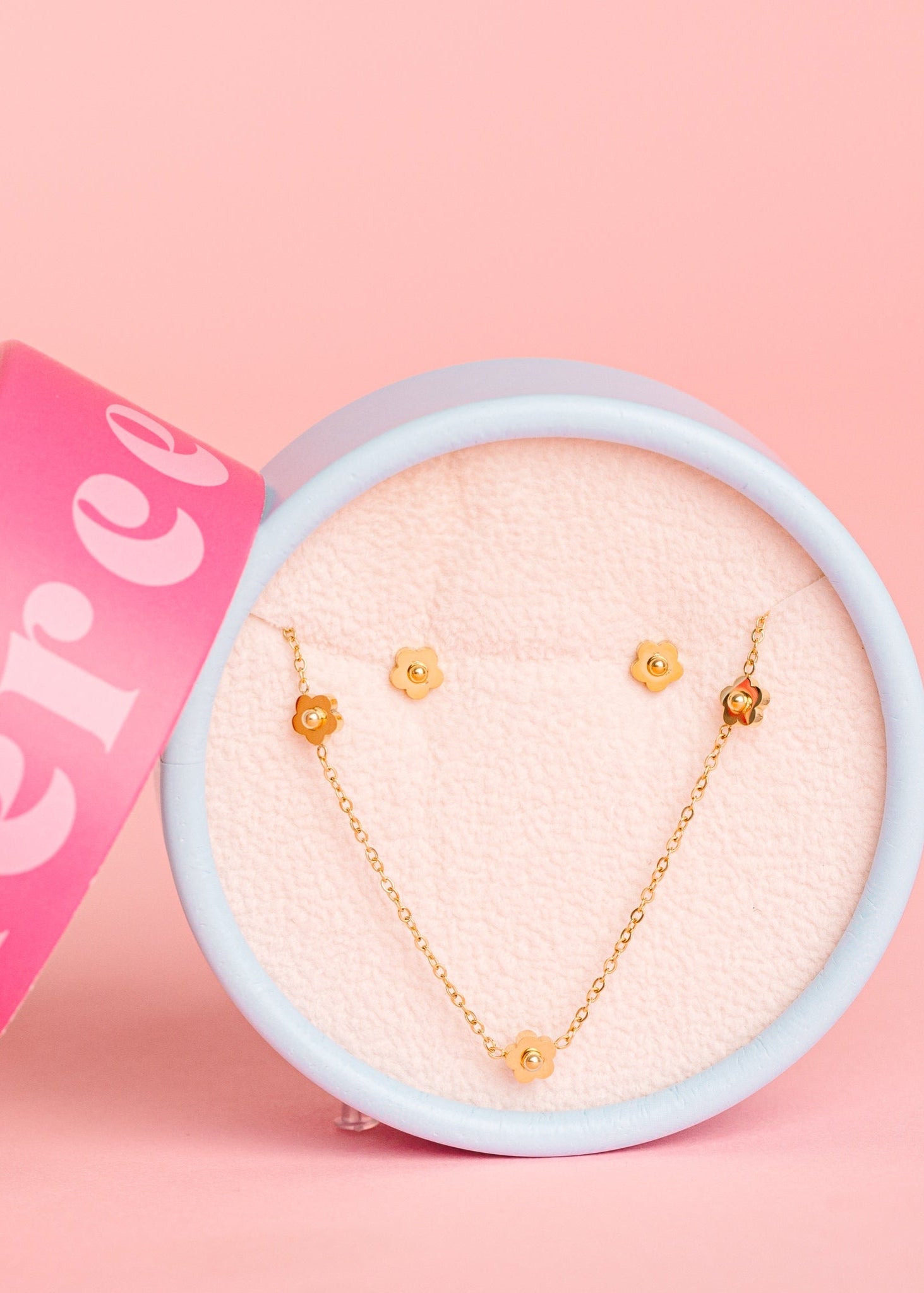 Classic Flower Necklace/Earring Set