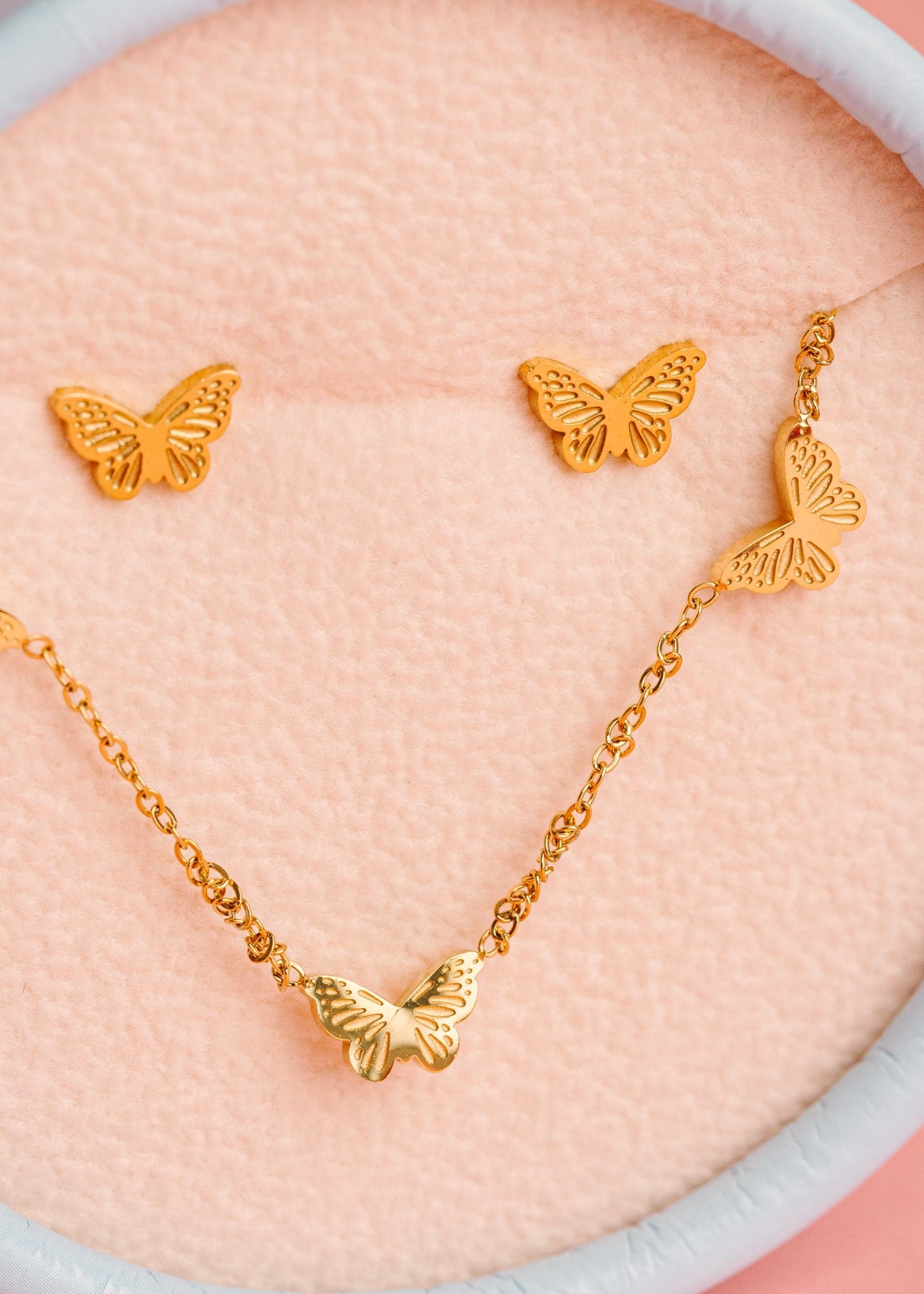 Classic Butterfly Necklace/Earring Set