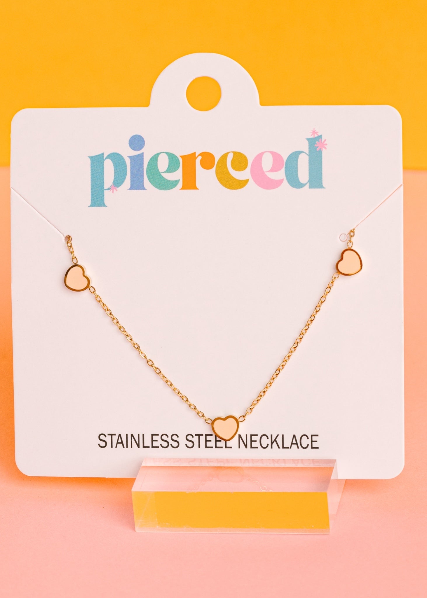 Peachy Heart Necklace