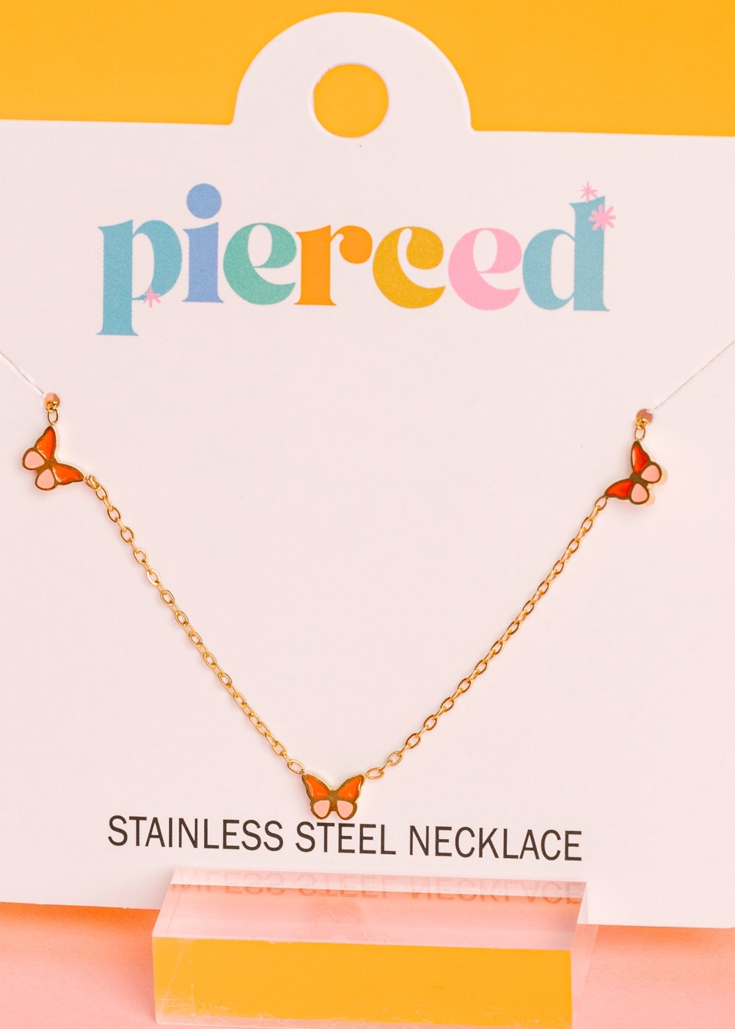Butterfly Colorblock Necklace