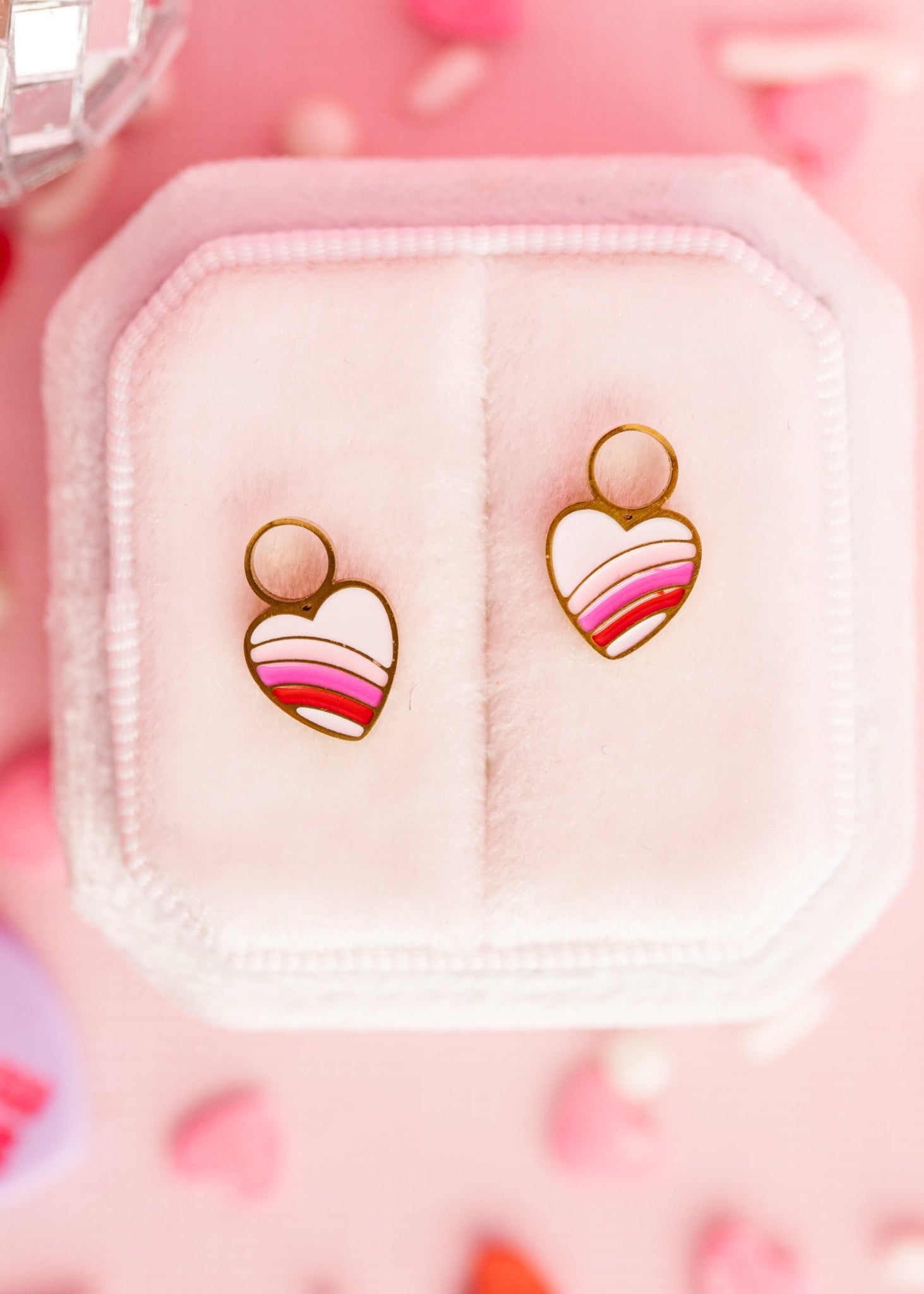 Rainbow Heart Charms