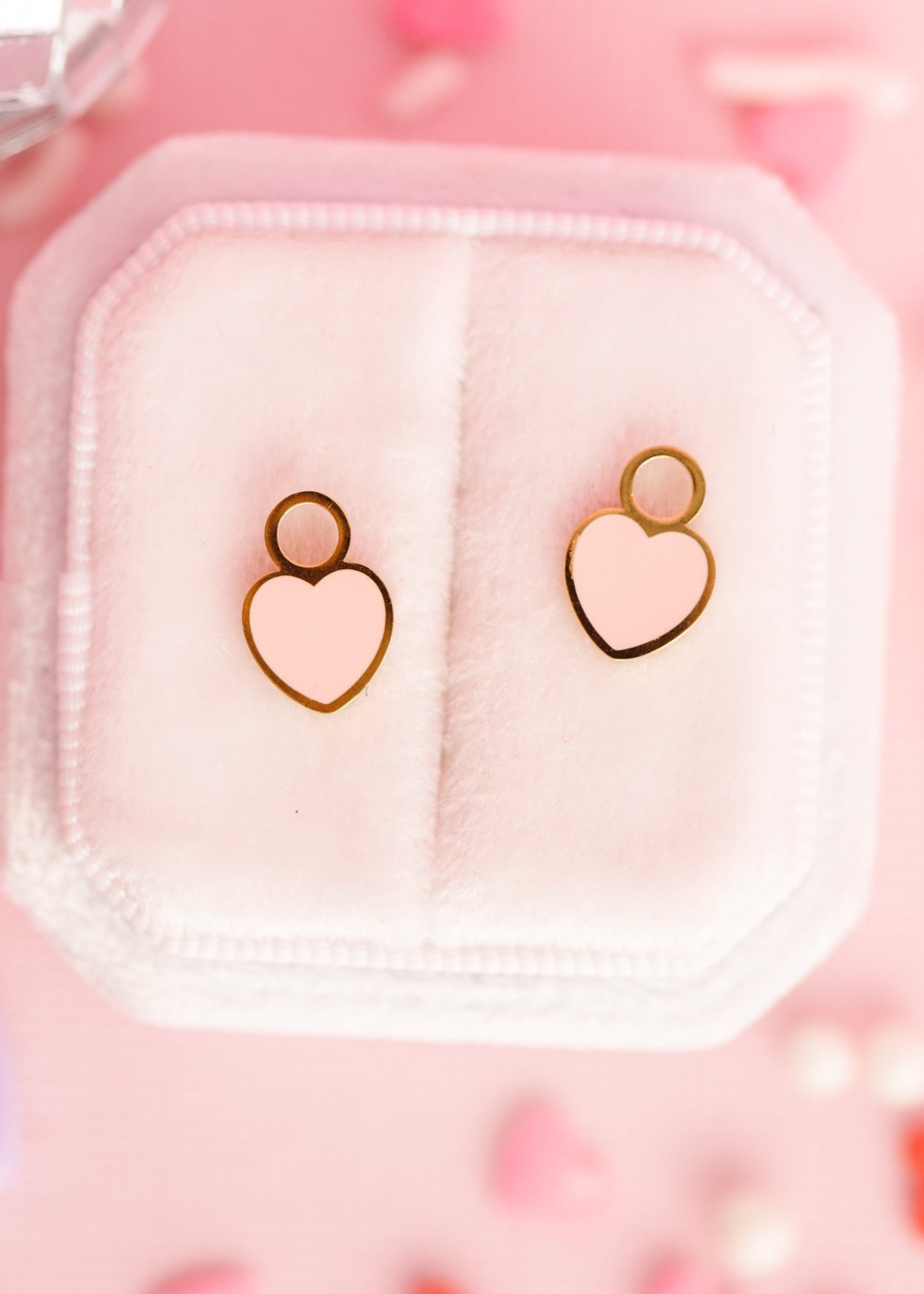 Peachy Heart Charms
