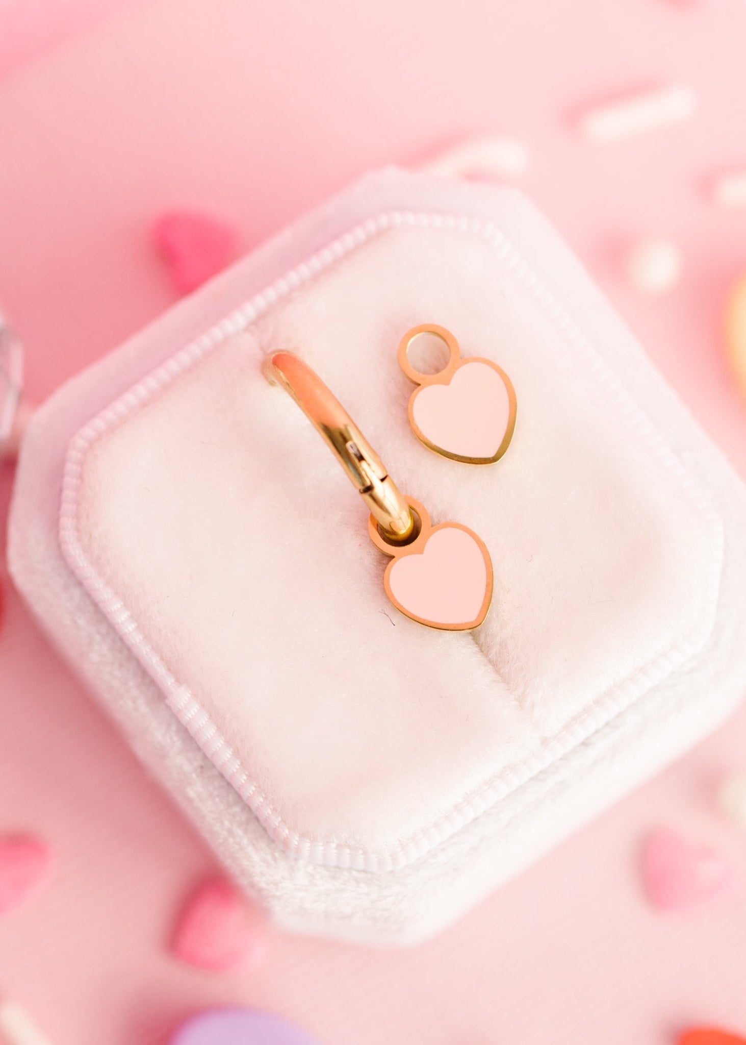 Peachy Heart Charms
