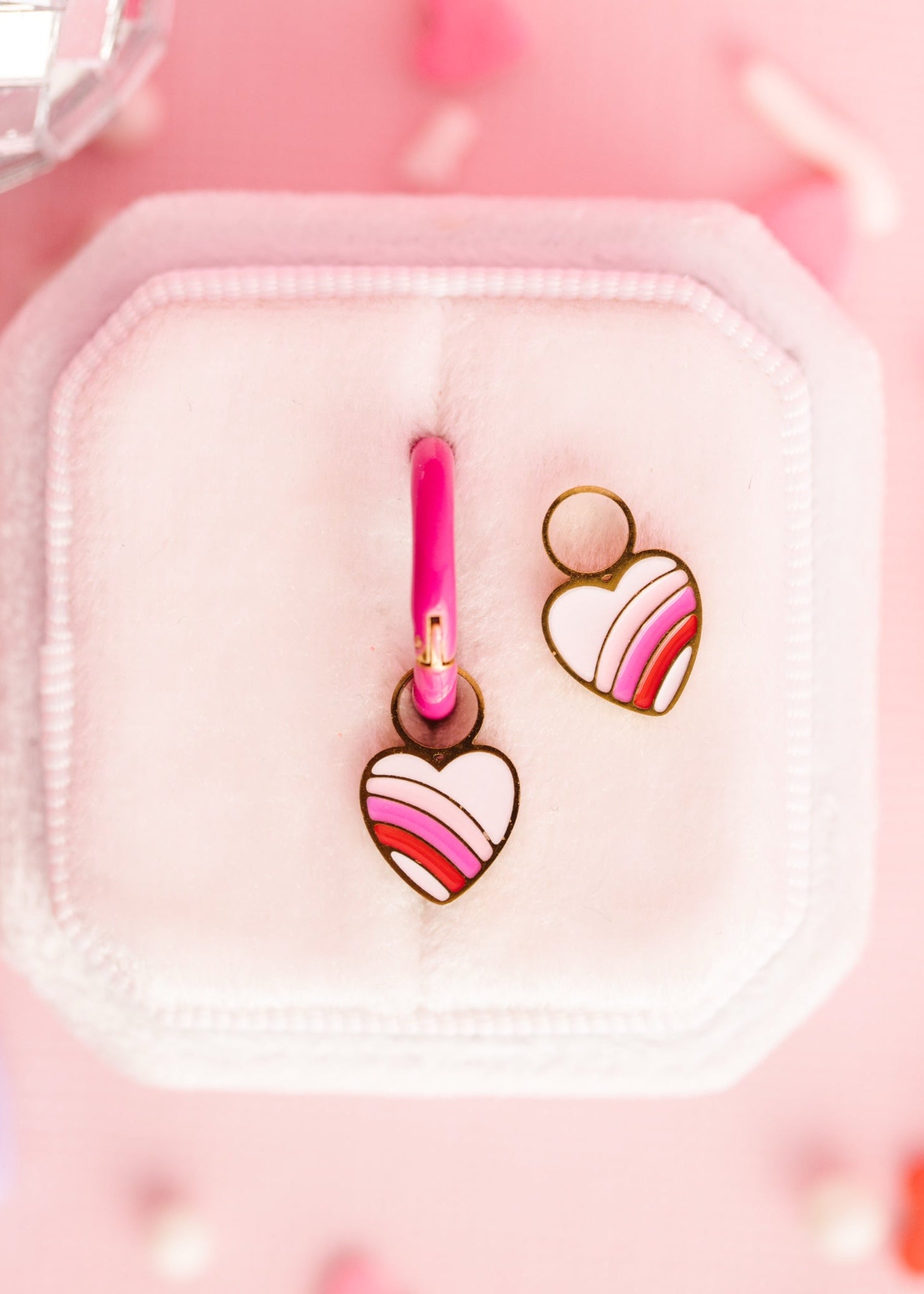 Rainbow Heart Charms