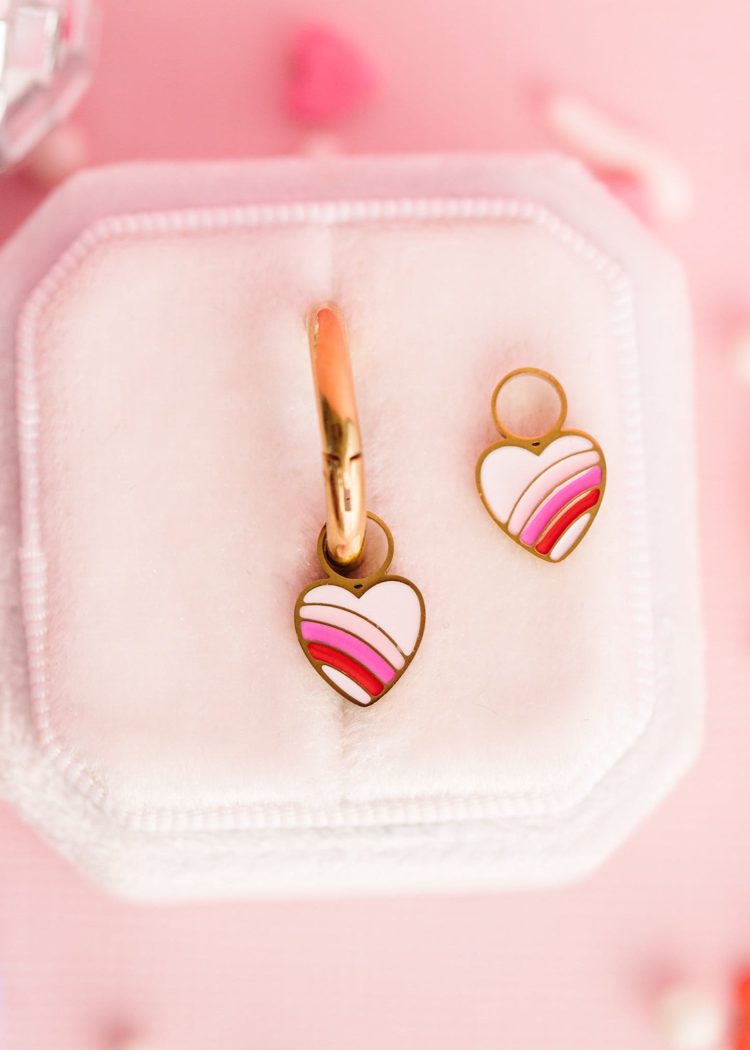 Rainbow Heart Charms