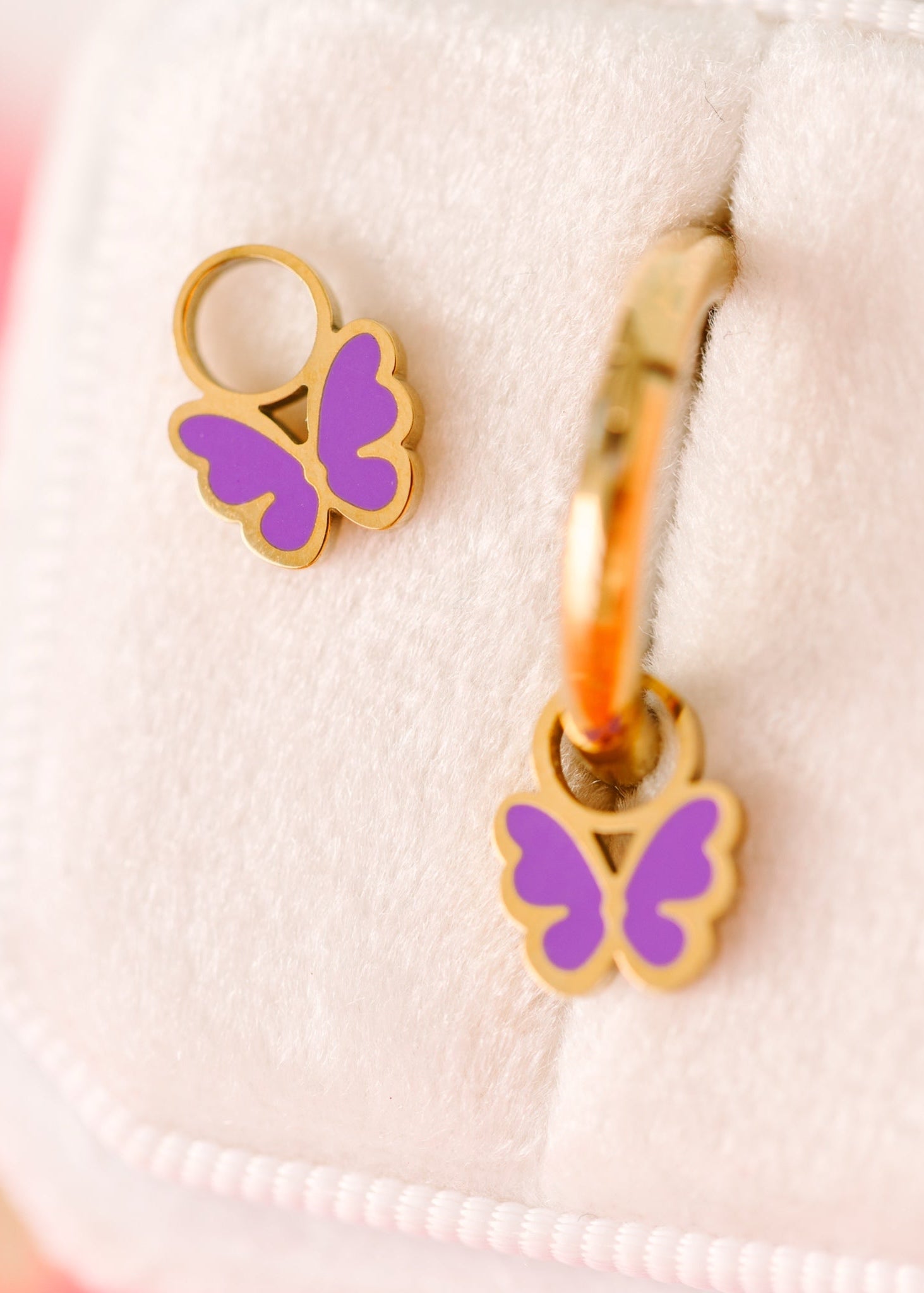 Purple Butterfly Charms