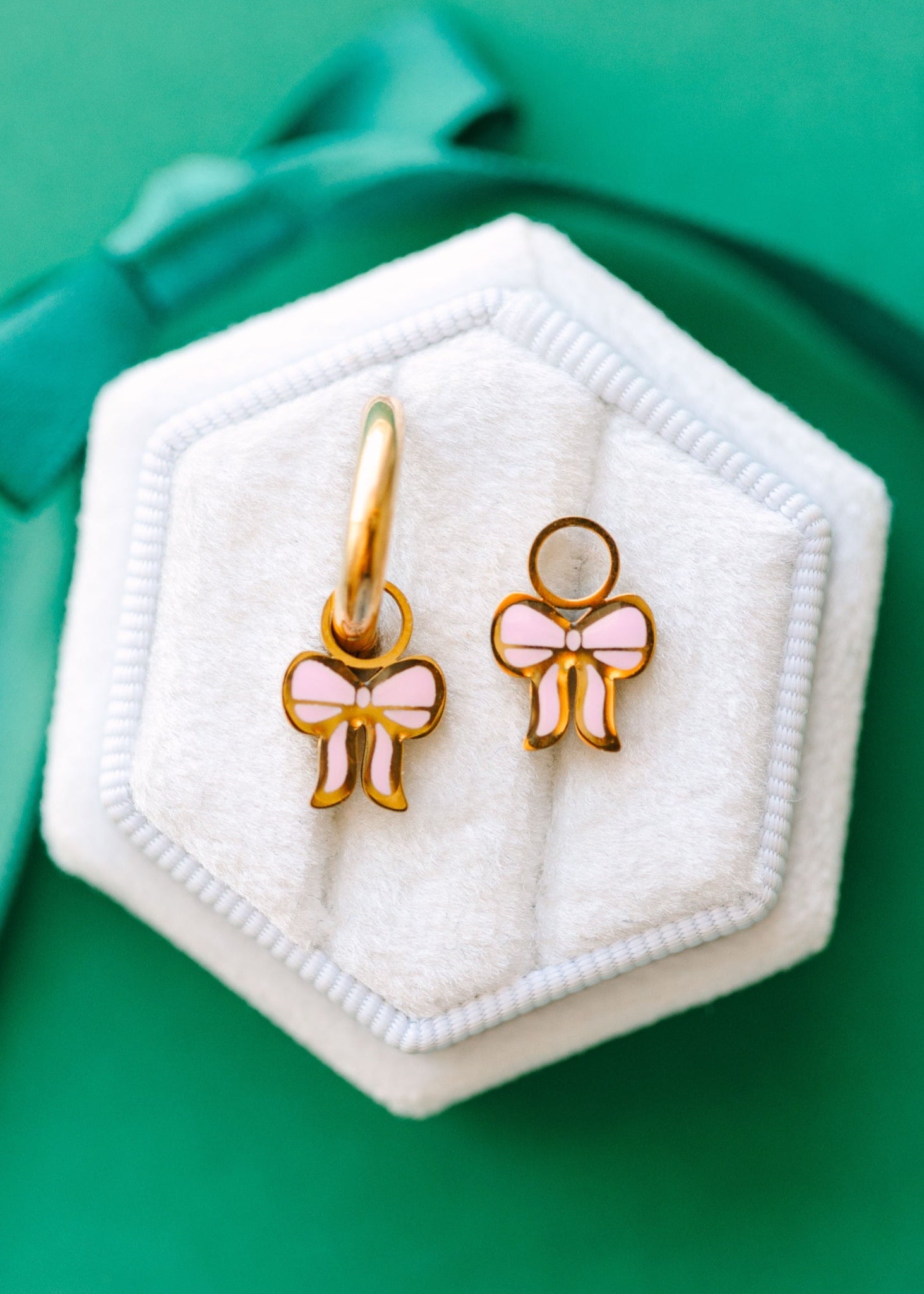 Pink Bow Charms