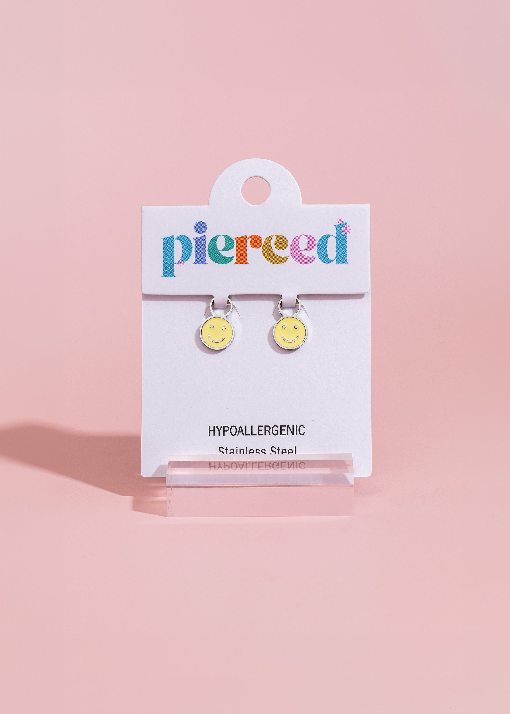 Silver Yellow Smiley Charms
