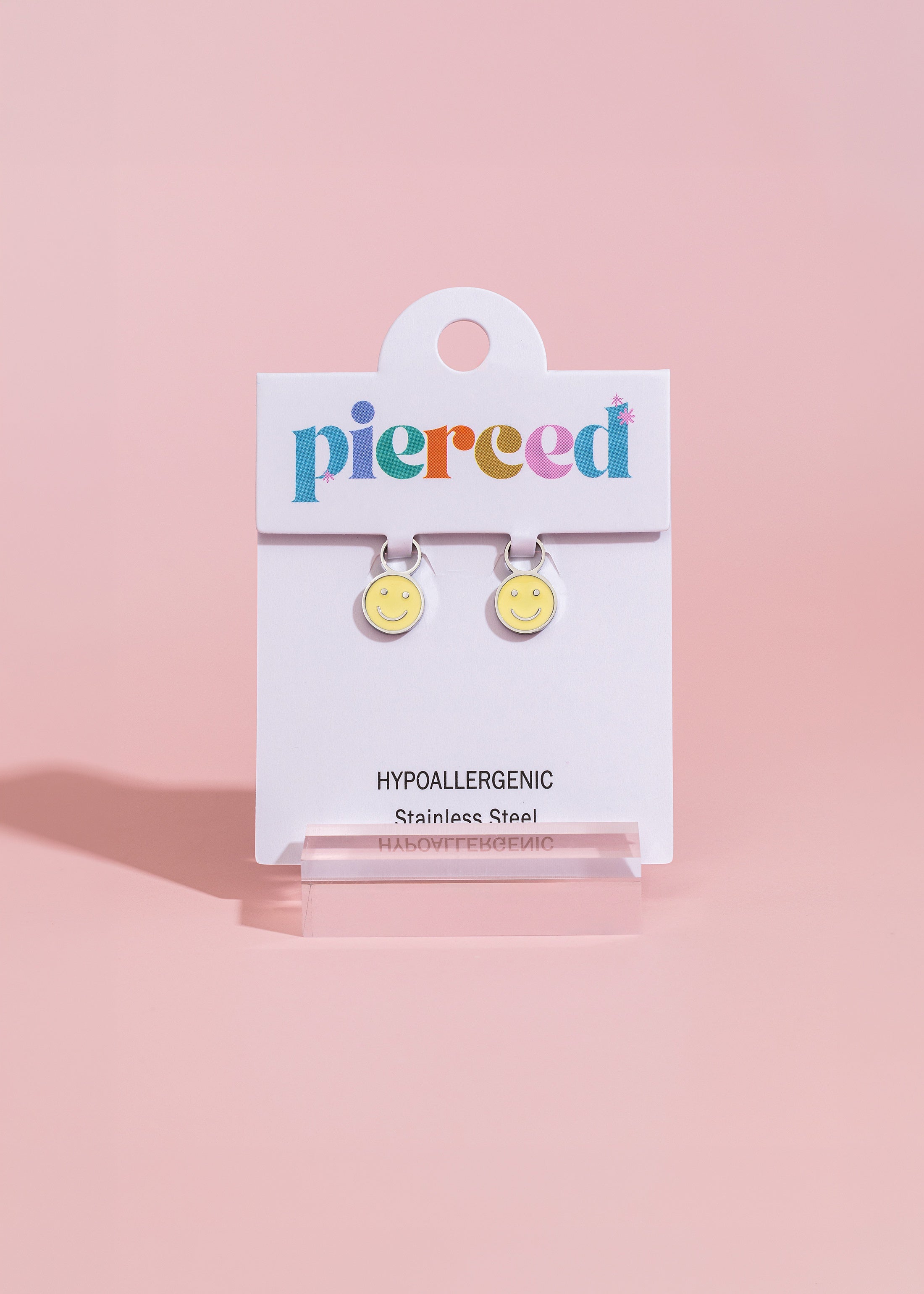 Silver Yellow Smiley Charms