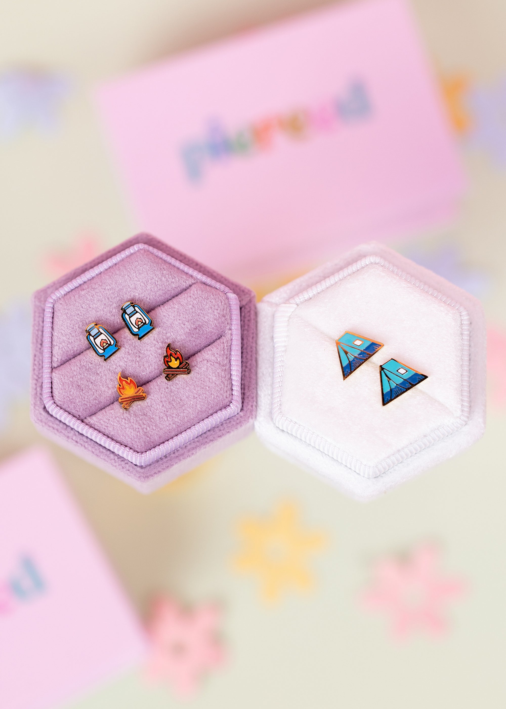 Camping Screwback Earrings Set