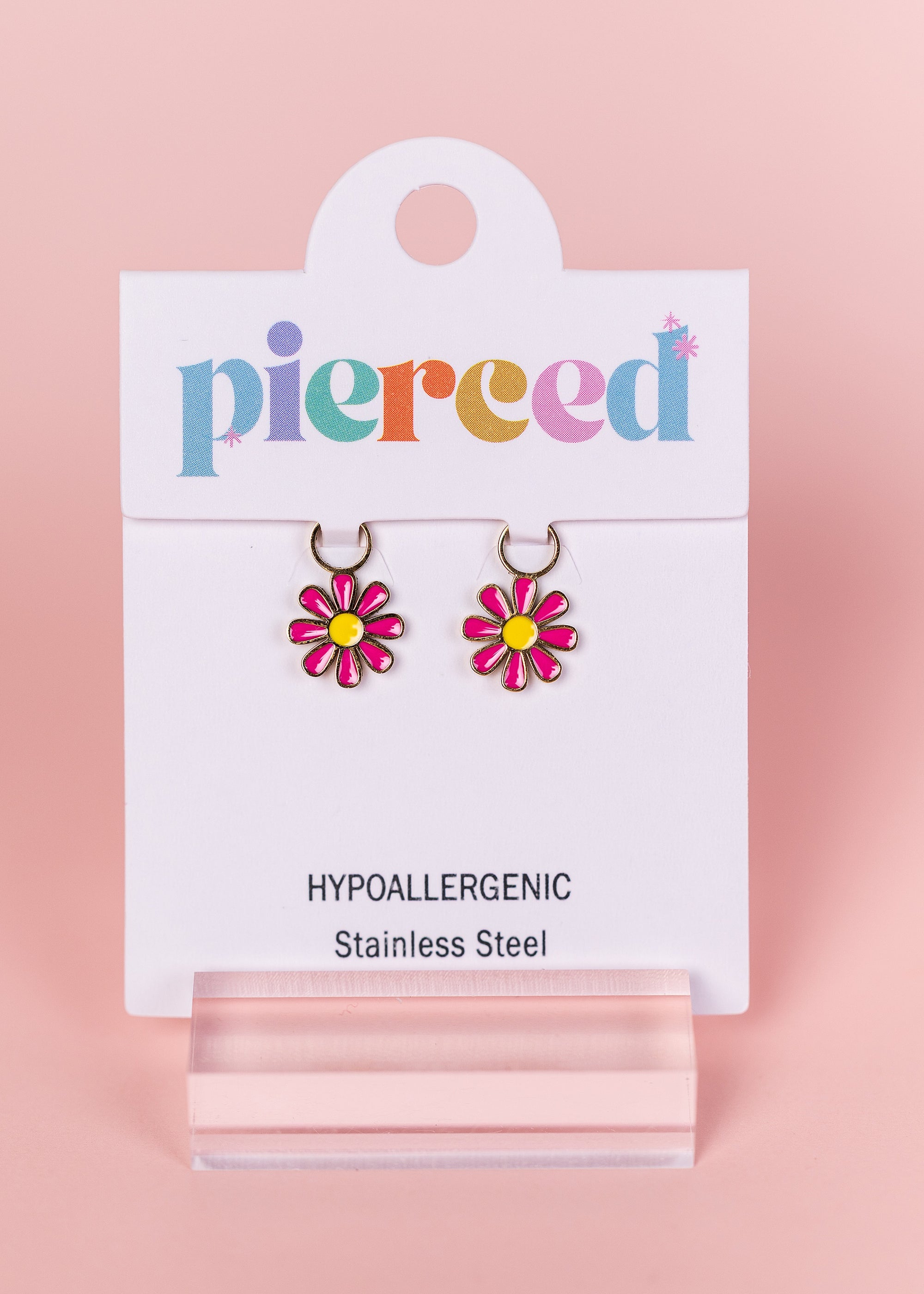 Hot Pink Daisy Charms