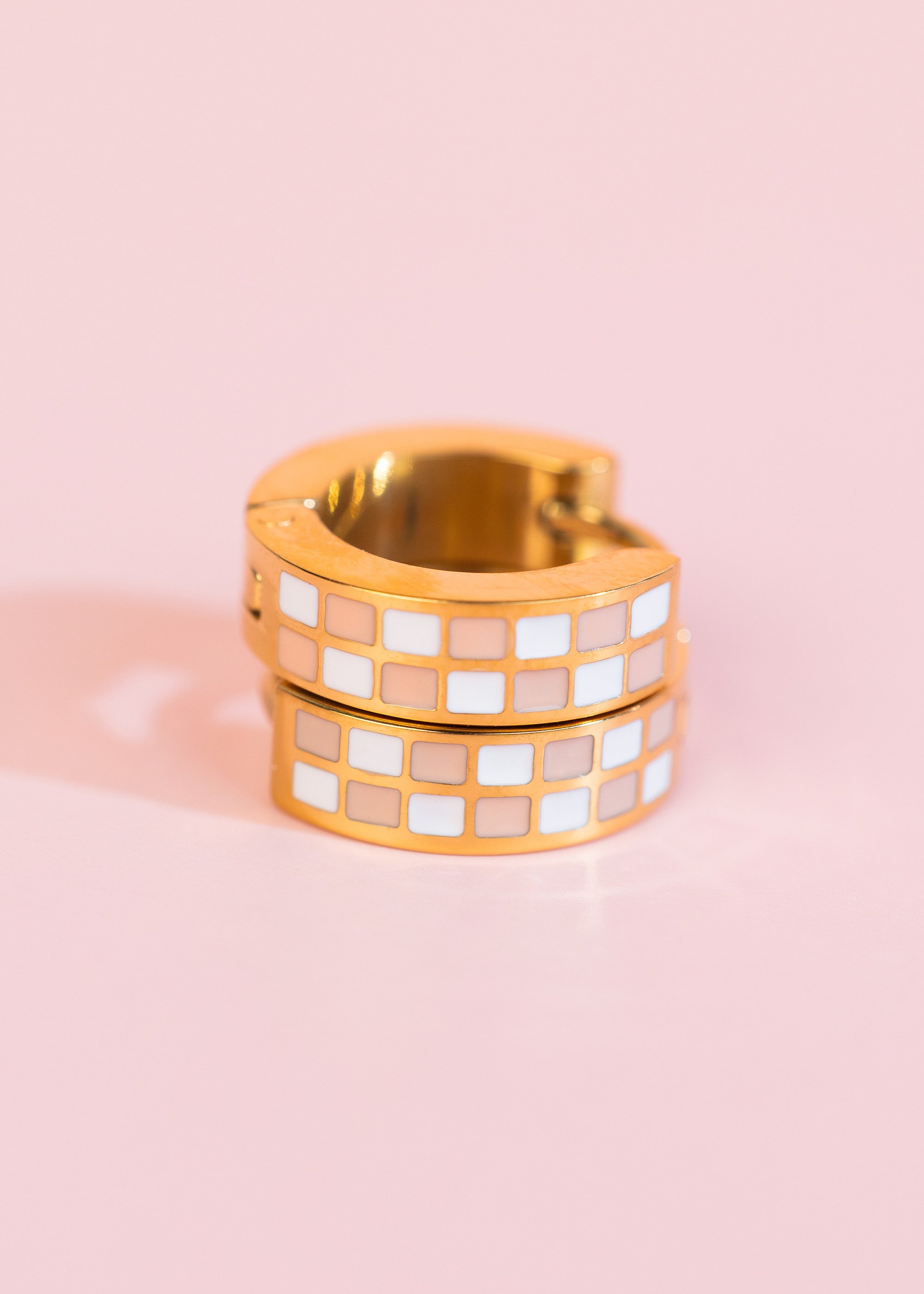 Peach Checkered Huggies
