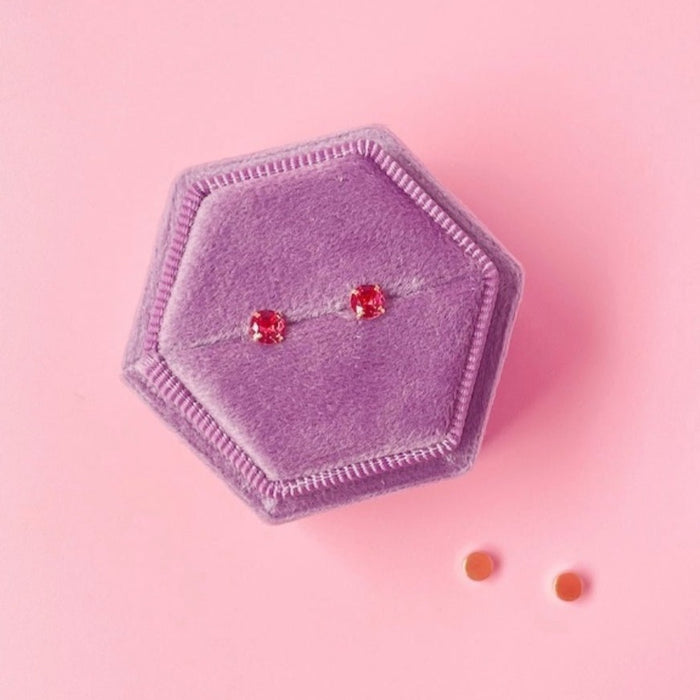 July Birthstone (Ruby) - Pierced Co