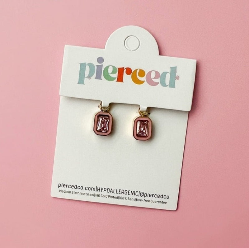 Pink Gem Charms - Pierced Co