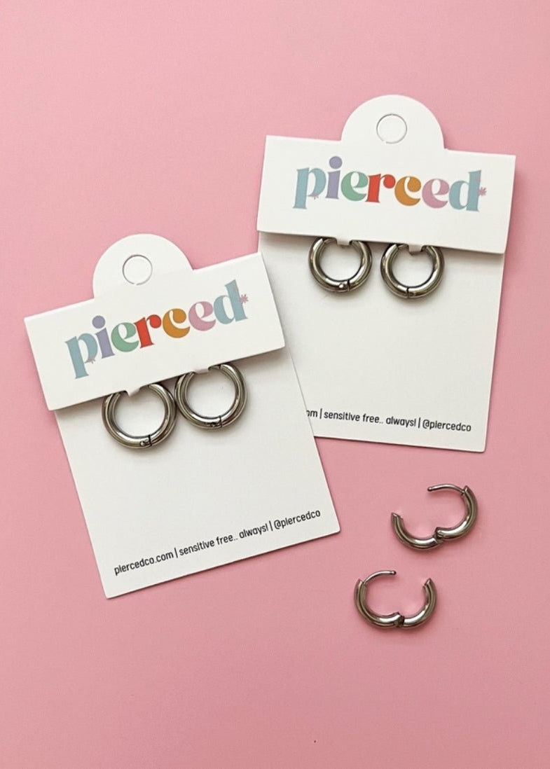 Silver Huggies - Pierced Co